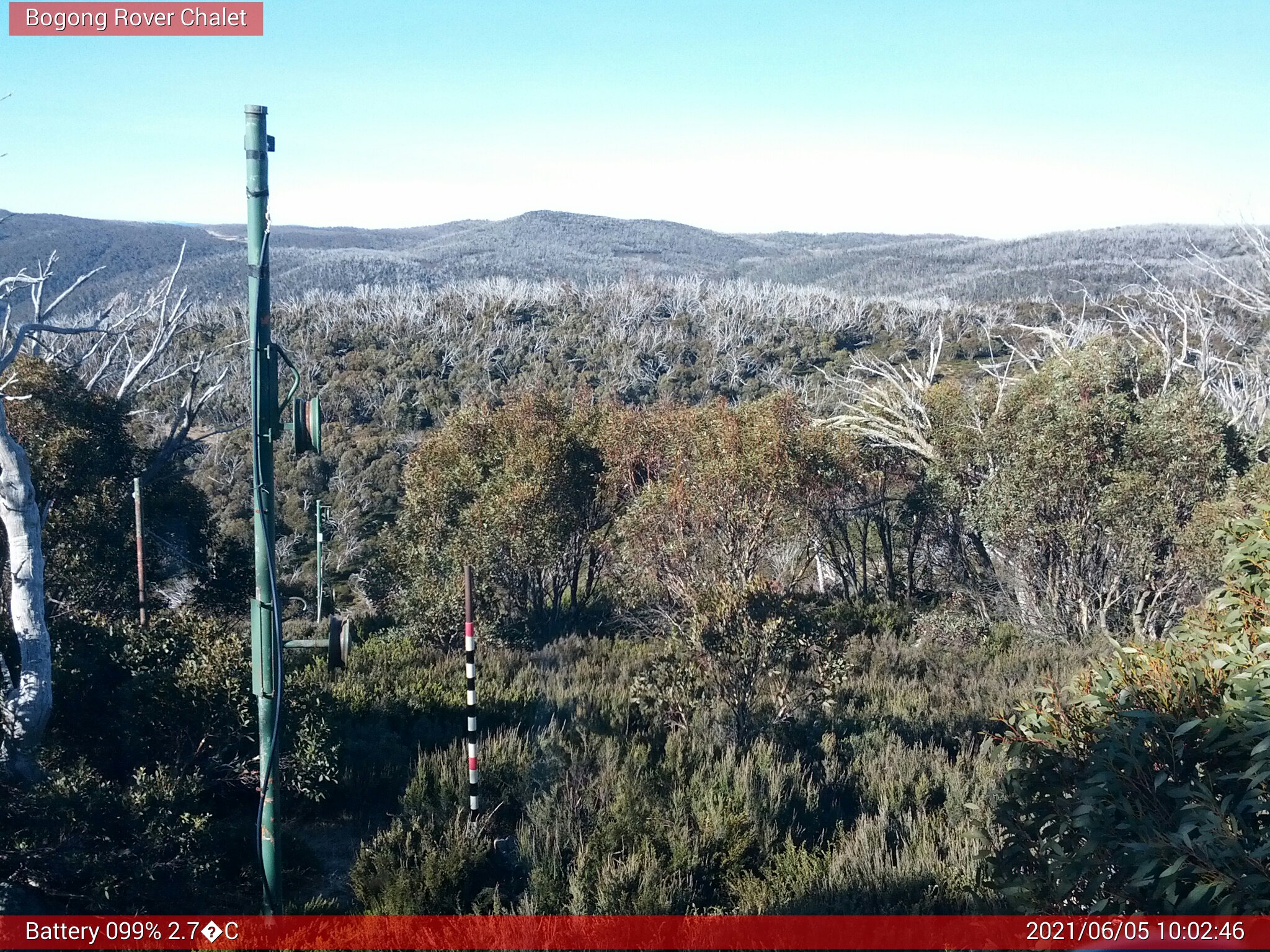 Bogong Web Cam 10:02am Saturday 5th of June 2021