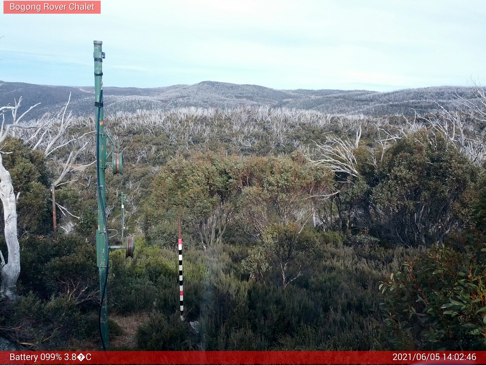 Bogong Web Cam 2:02pm Saturday 5th of June 2021