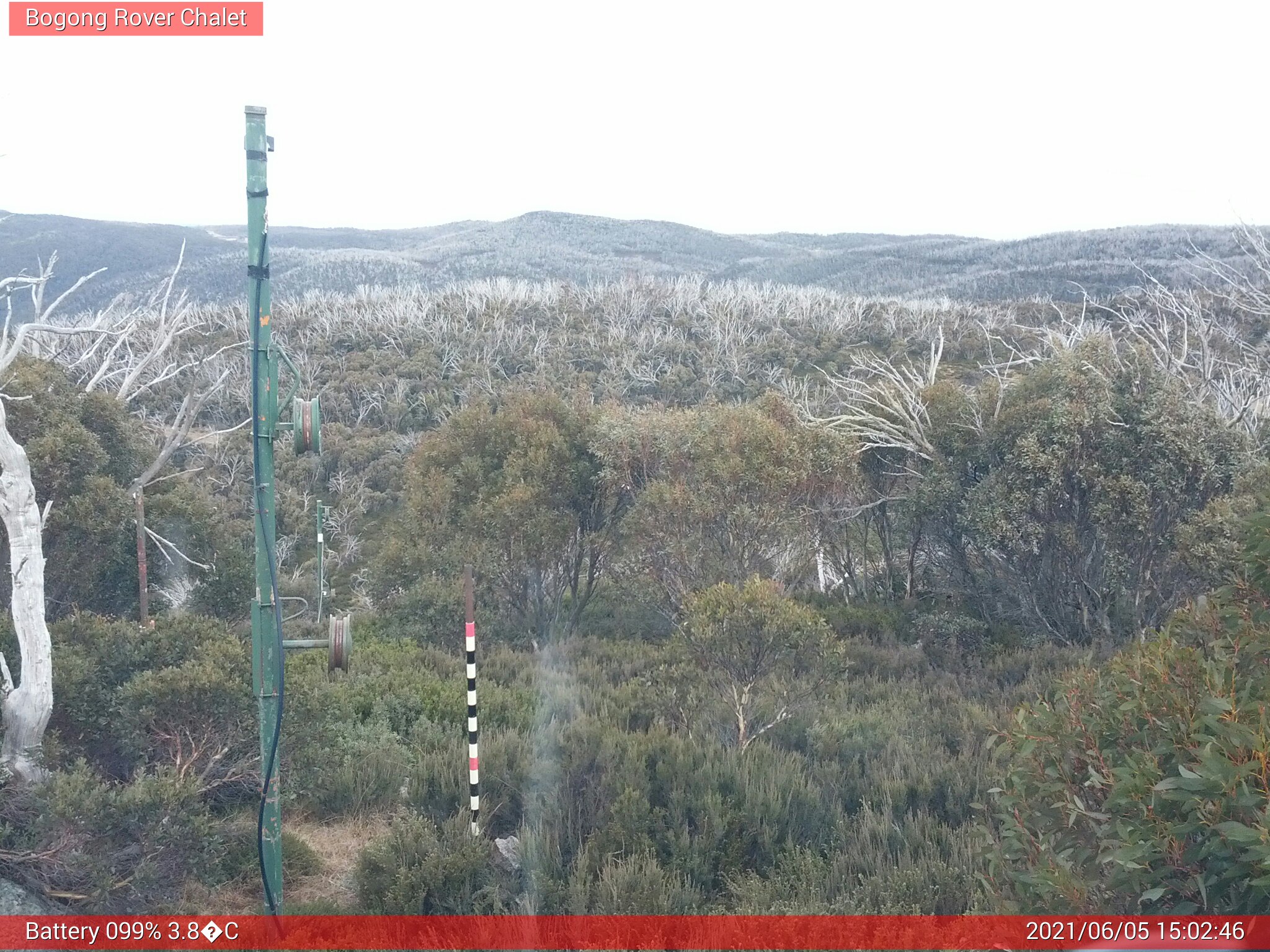 Bogong Web Cam 3:02pm Saturday 5th of June 2021