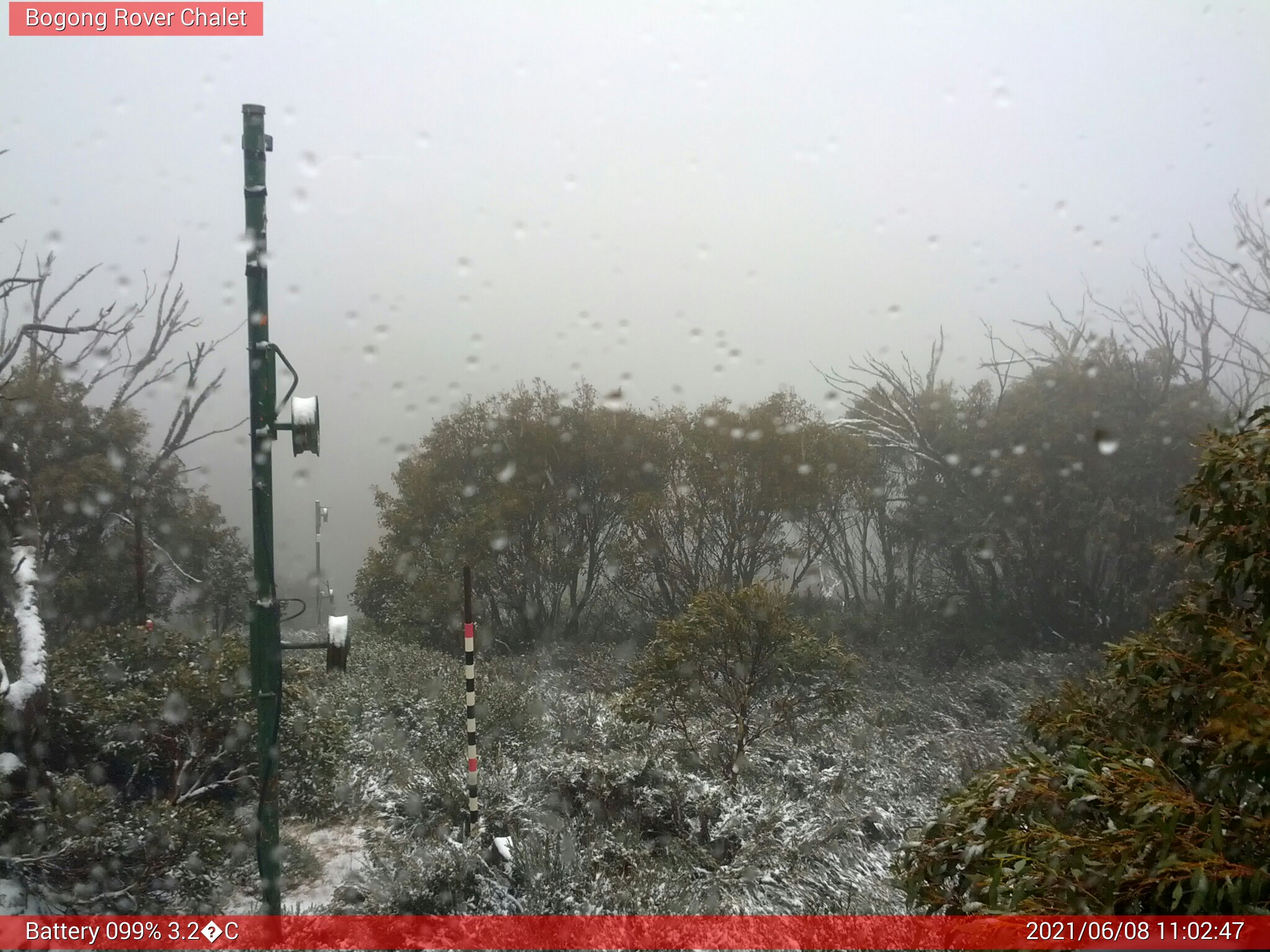 Bogong Web Cam 11:02am Tuesday 8th of June 2021