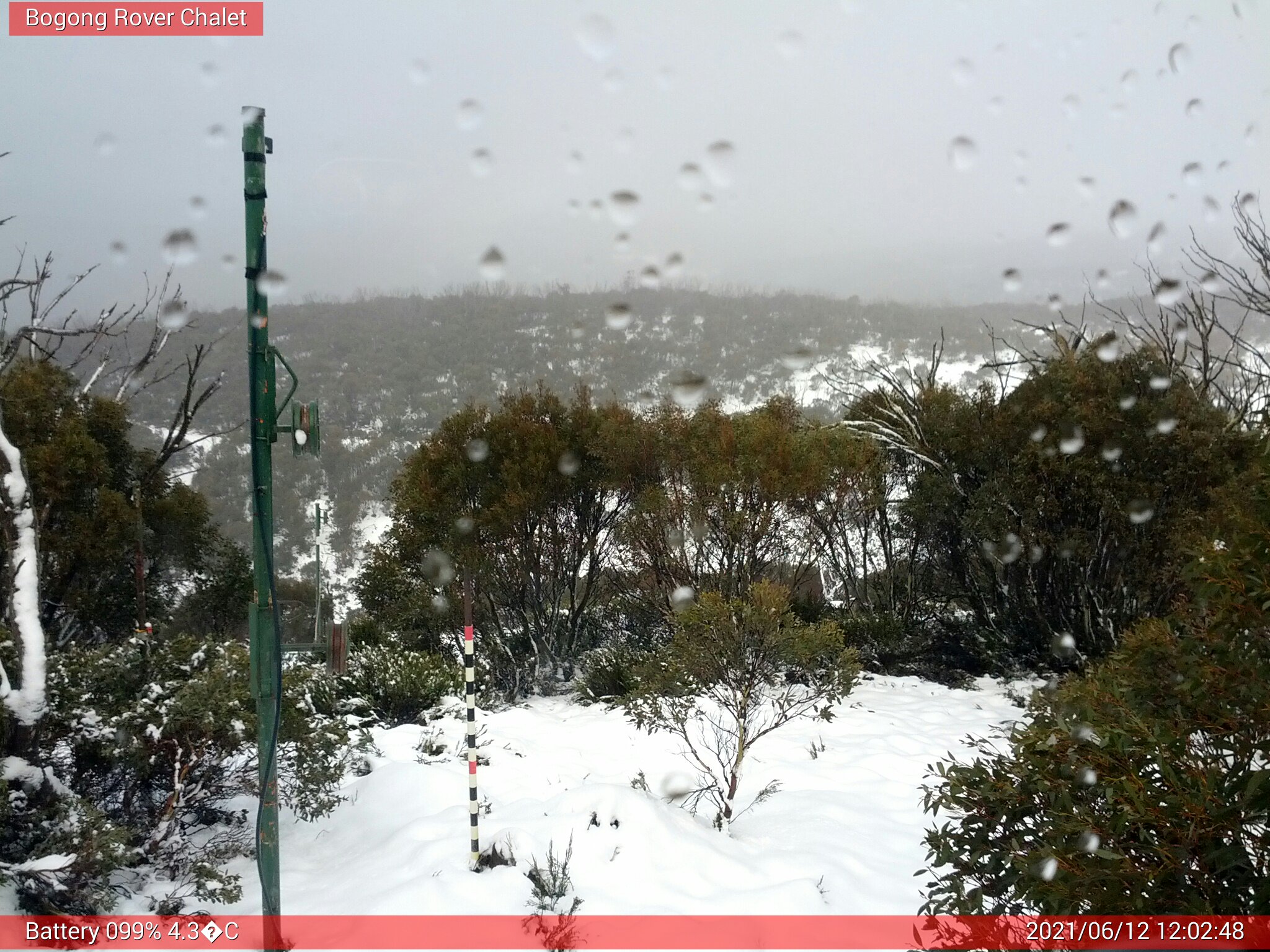 Bogong Web Cam 12:02pm Saturday 12th of June 2021