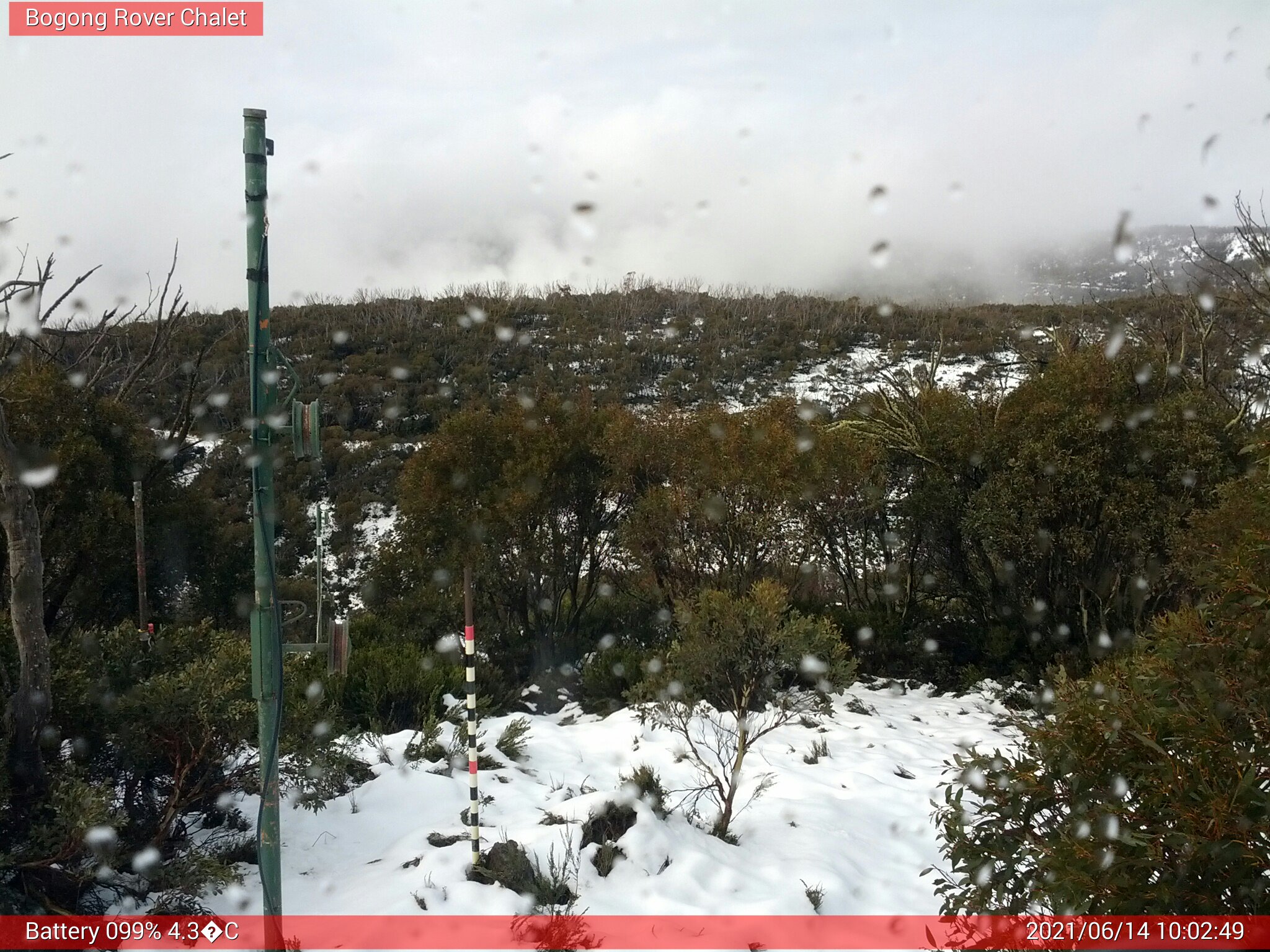 Bogong Web Cam 10:02am Monday 14th of June 2021