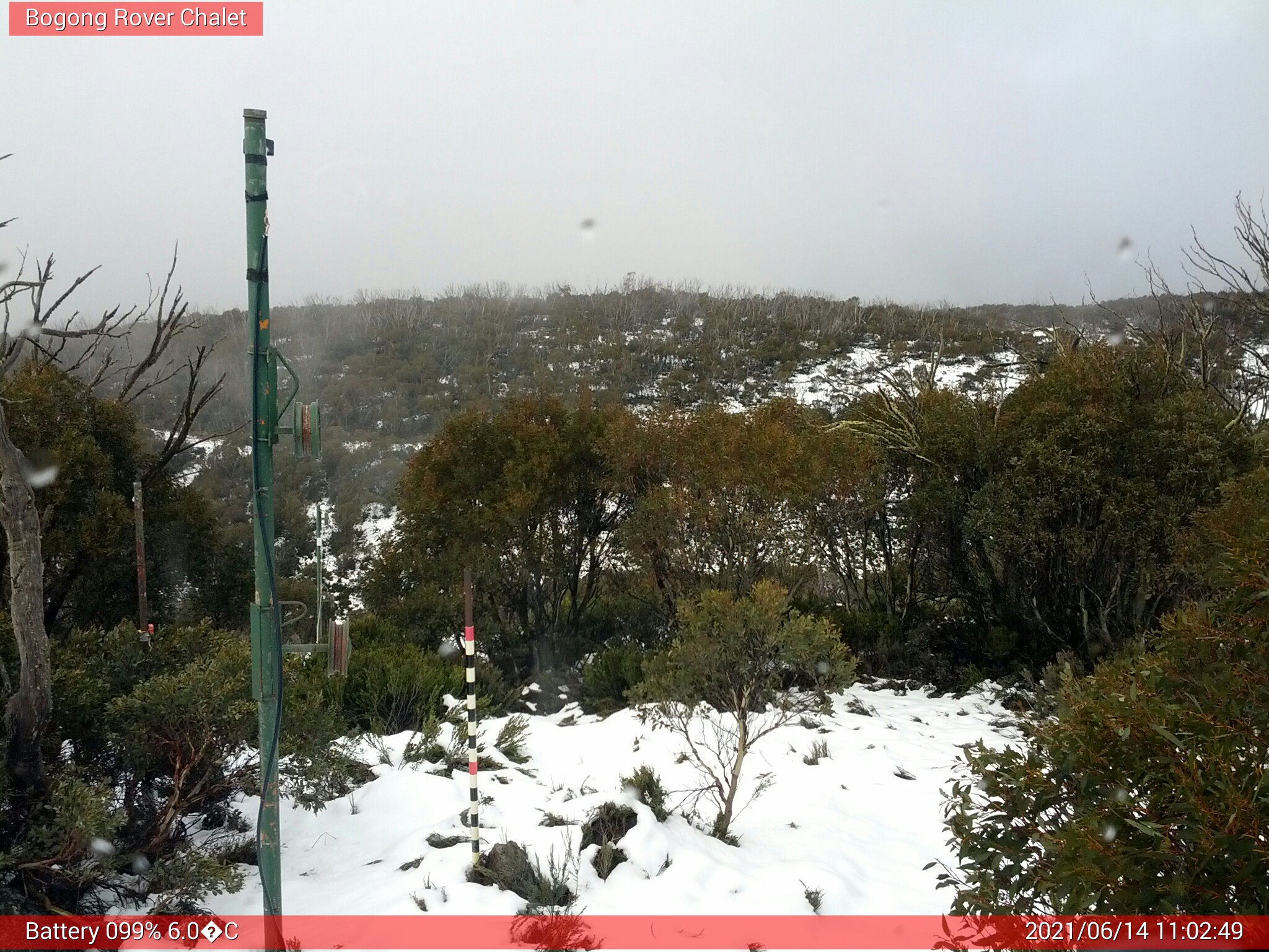 Bogong Web Cam 11:02am Monday 14th of June 2021