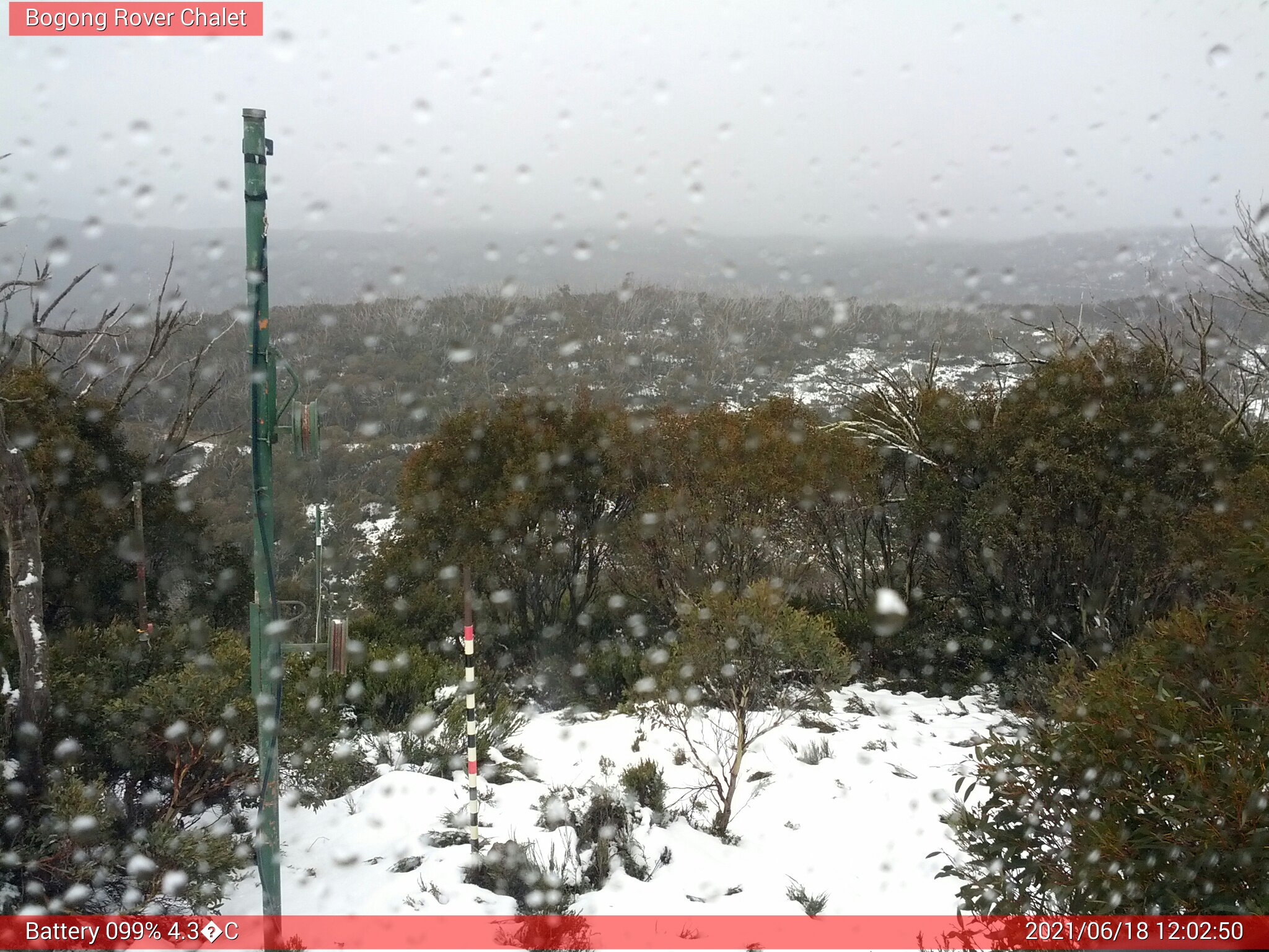 Bogong Web Cam 12:02pm Friday 18th of June 2021