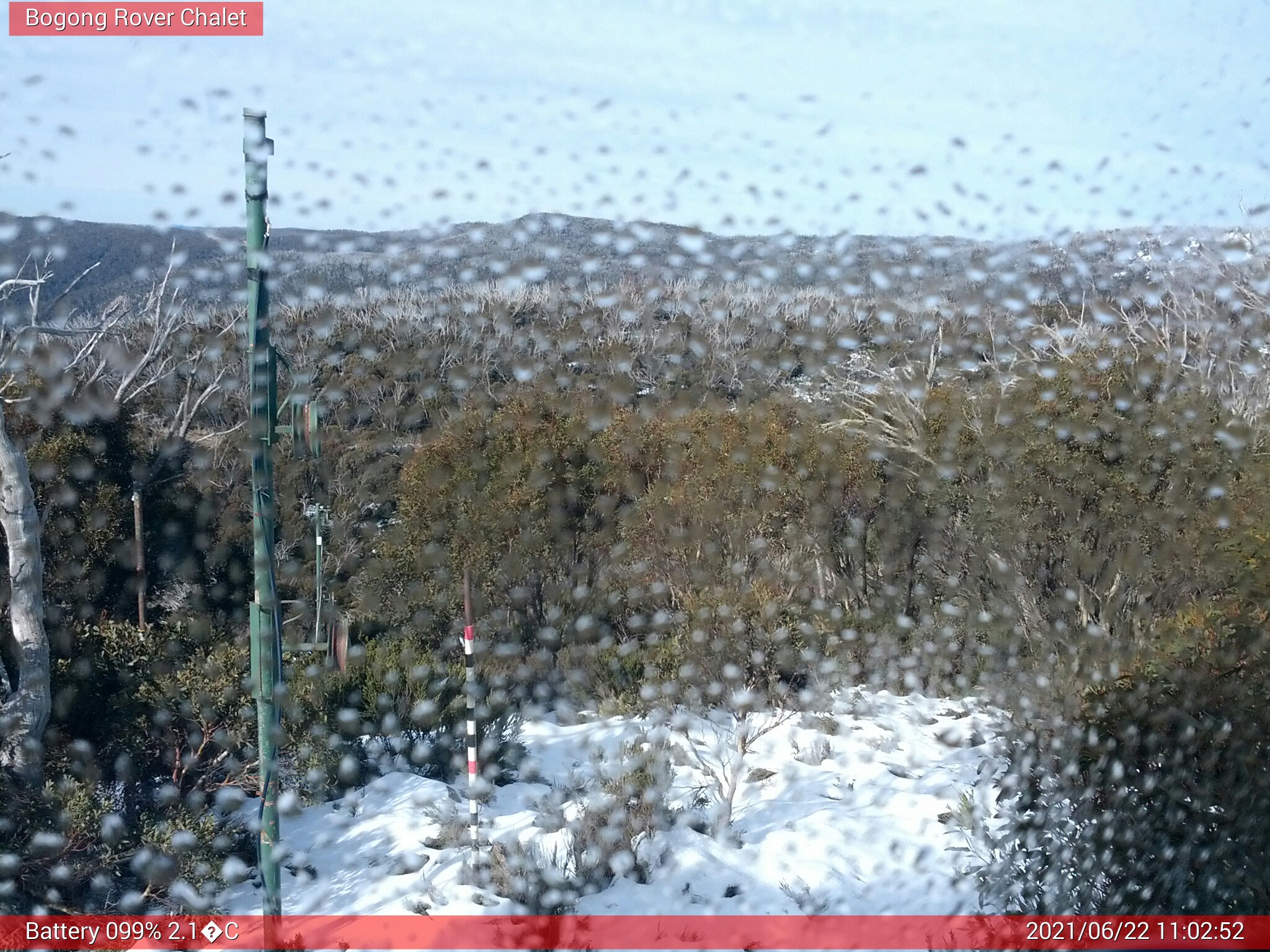 Bogong Web Cam 11:02am Tuesday 22nd of June 2021