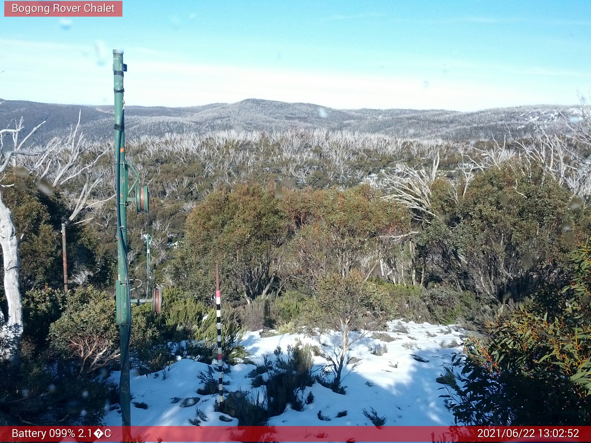 Bogong Web Cam 1:02pm Tuesday 22nd of June 2021