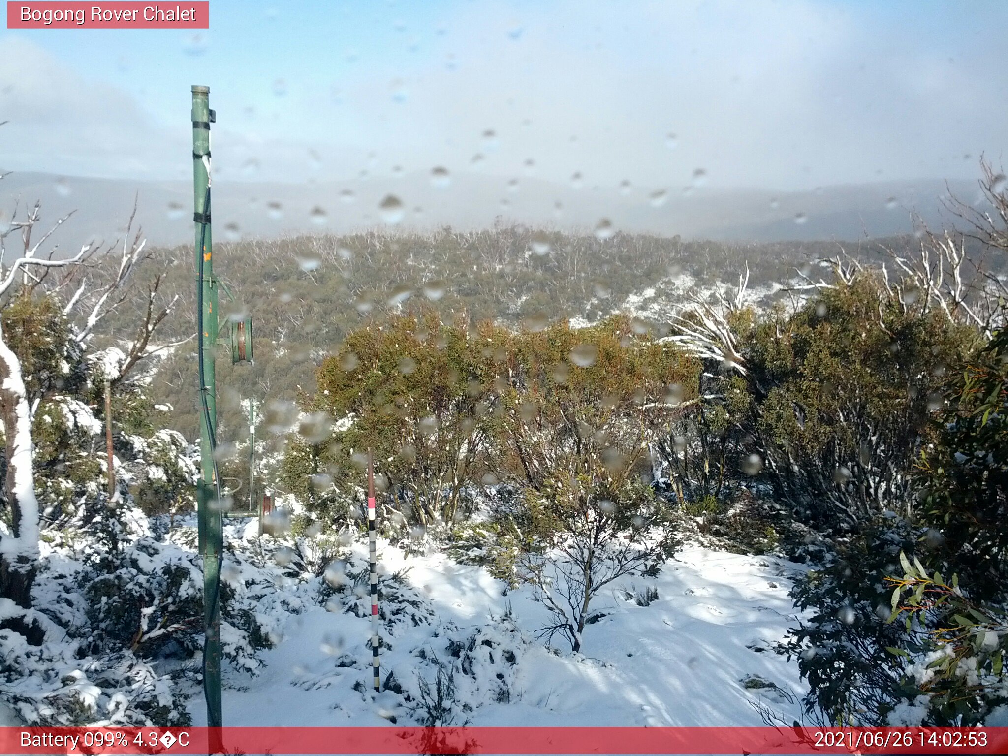 Bogong Web Cam 2:02pm Saturday 26th of June 2021