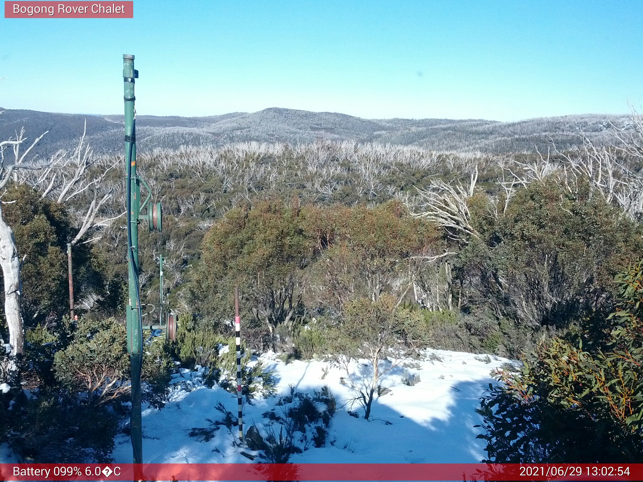 Bogong Web Cam 1:02pm Tuesday 29th of June 2021