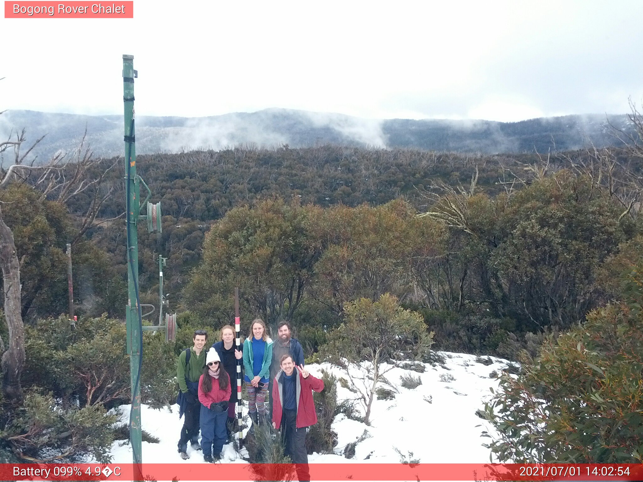 Bogong Web Cam 2:02pm Thursday 1st of July 2021