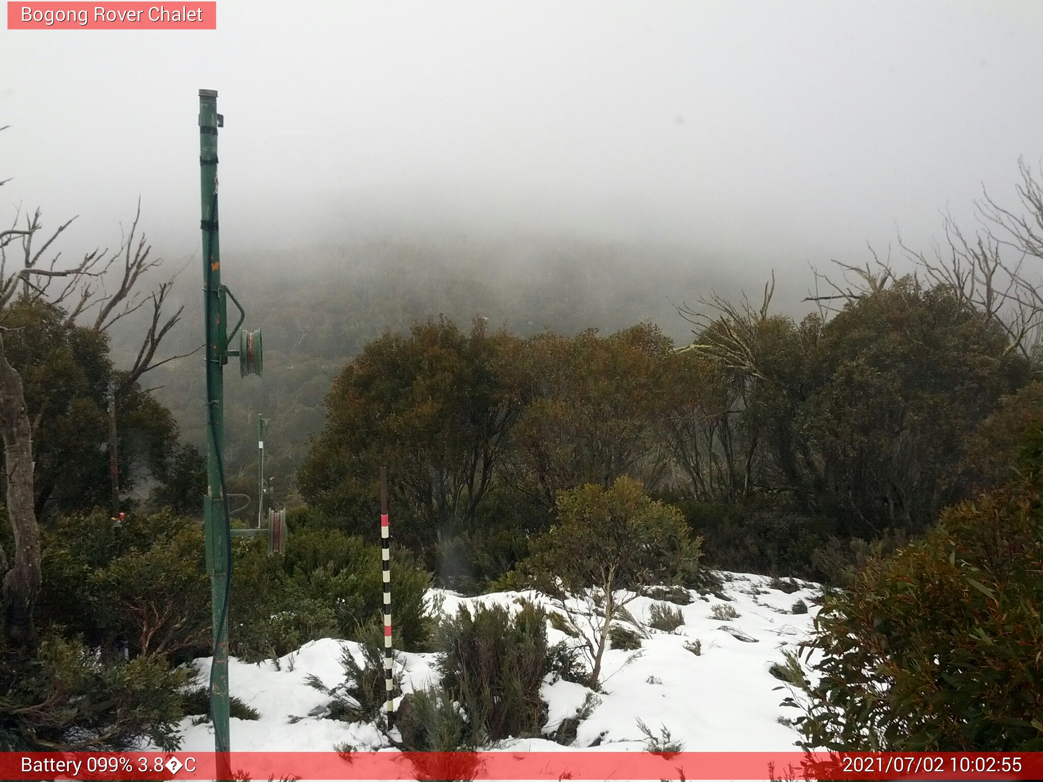 Bogong Web Cam 10:02am Friday 2nd of July 2021