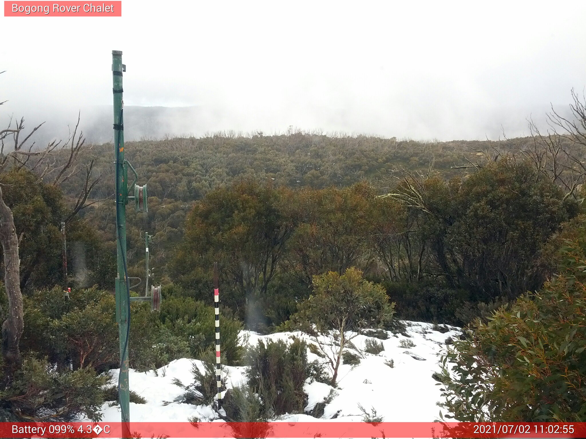 Bogong Web Cam 11:02am Friday 2nd of July 2021