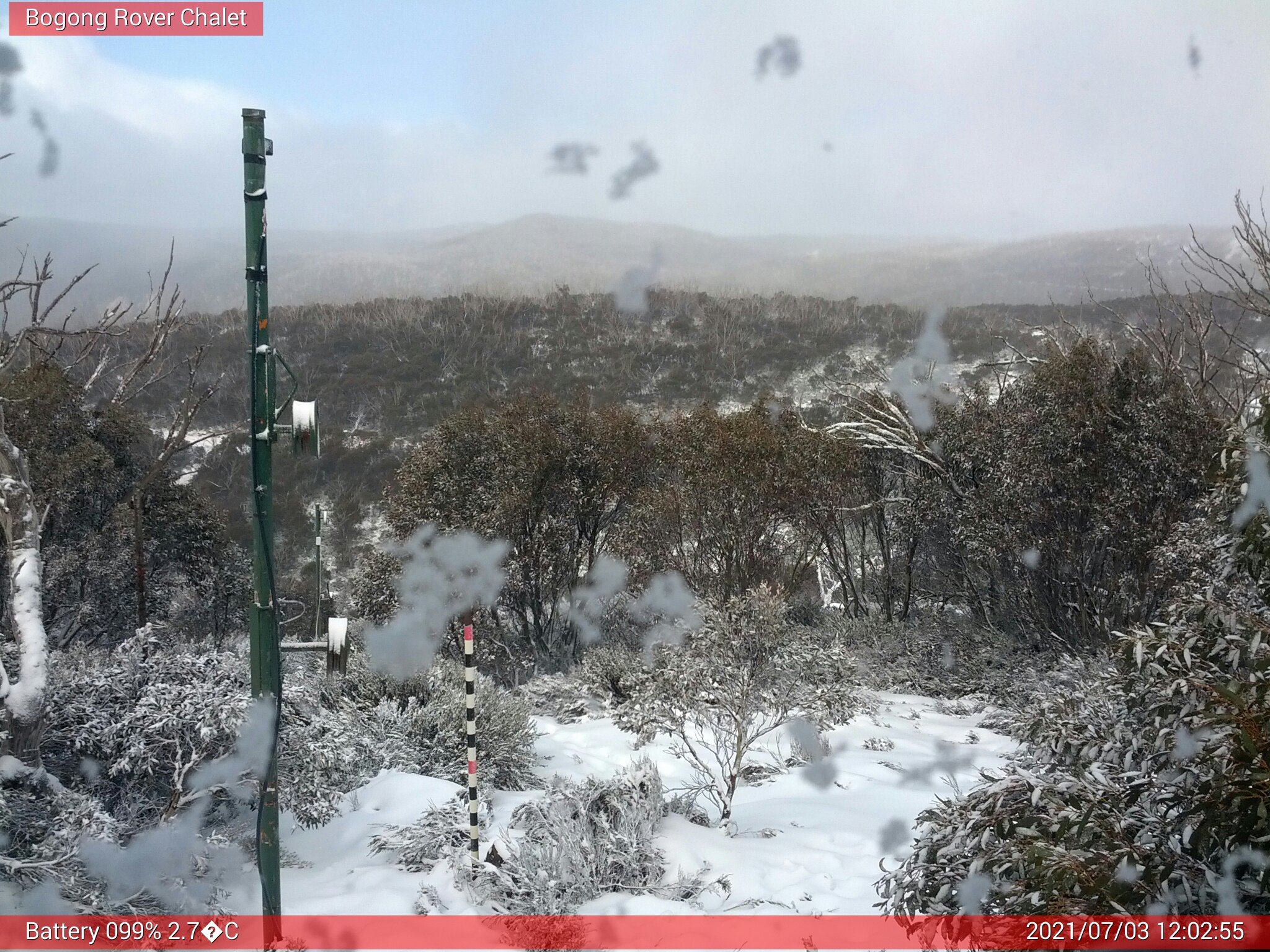 Bogong Web Cam 12:02pm Saturday 3rd of July 2021