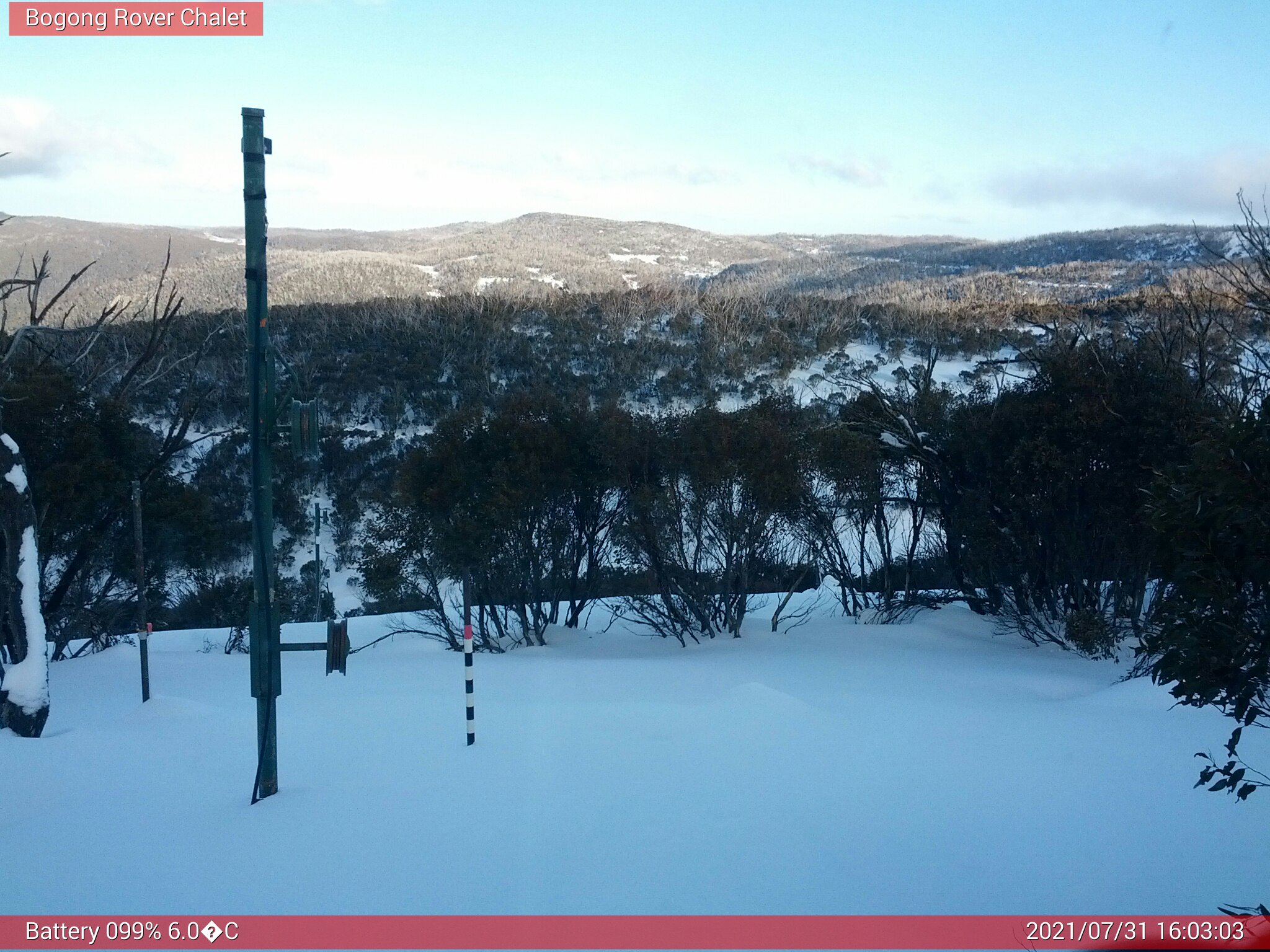 Bogong Web Cam 4:03pm Saturday 31st of July 2021