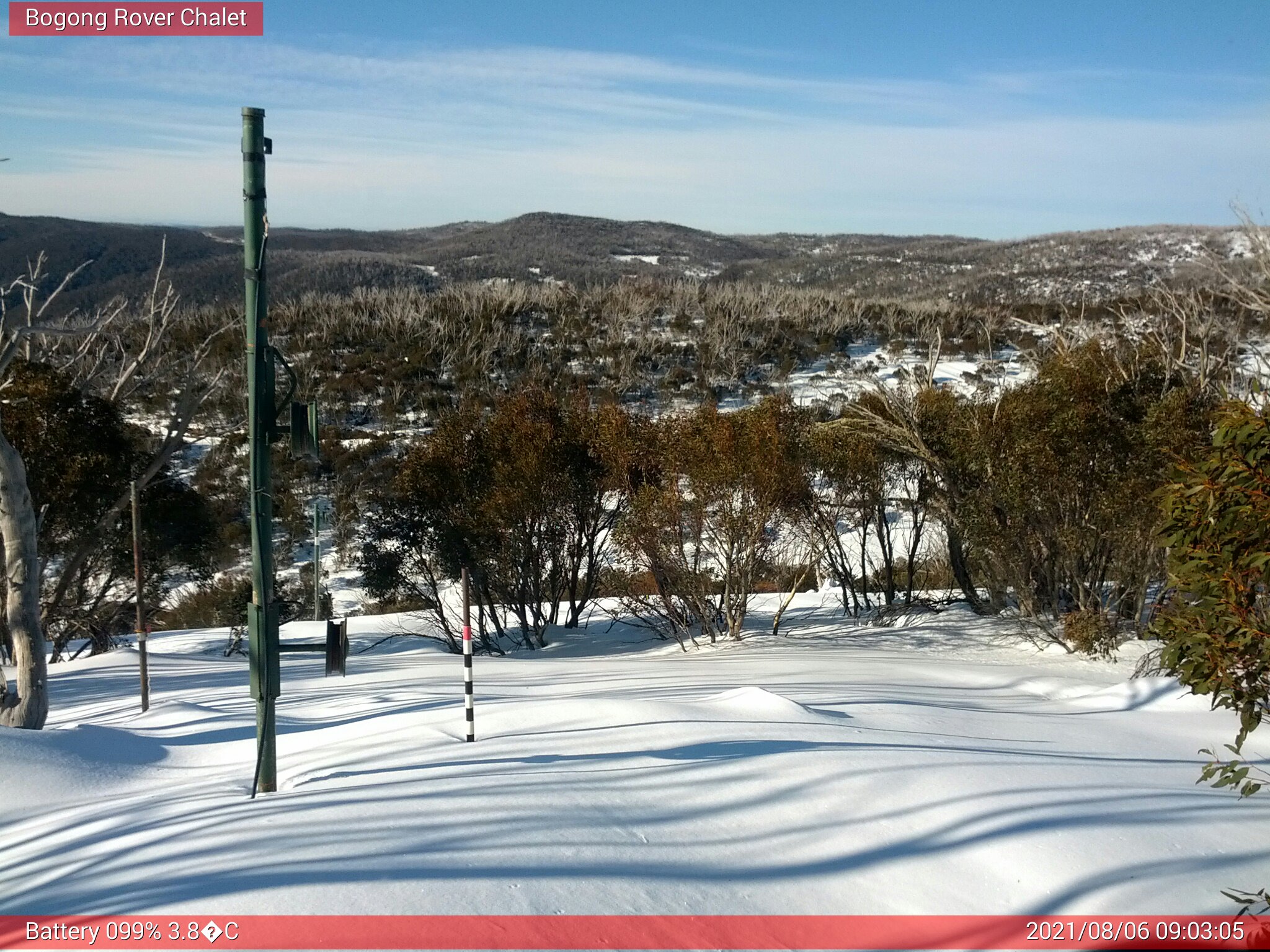 Bogong Web Cam 9:03am Friday 6th of August 2021