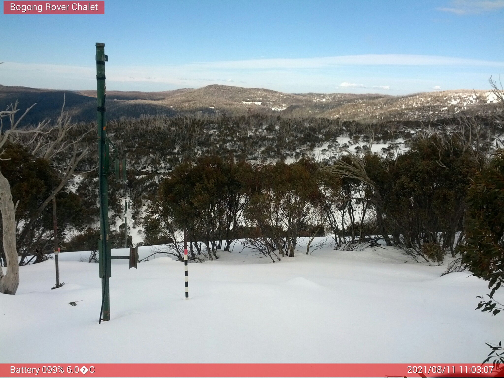 Bogong Web Cam 11:03am Wednesday 11th of August 2021