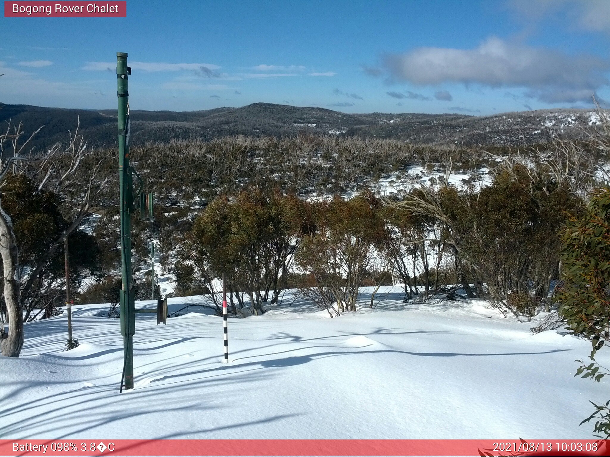 Bogong Web Cam 10:03am Friday 13th of August 2021