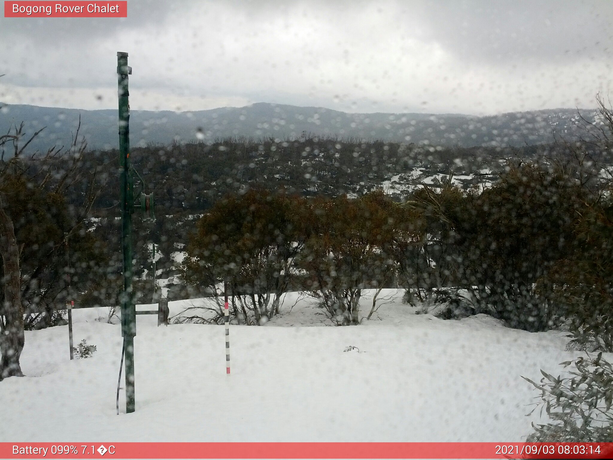 Bogong Web Cam 8:03am Friday 3rd of September 2021