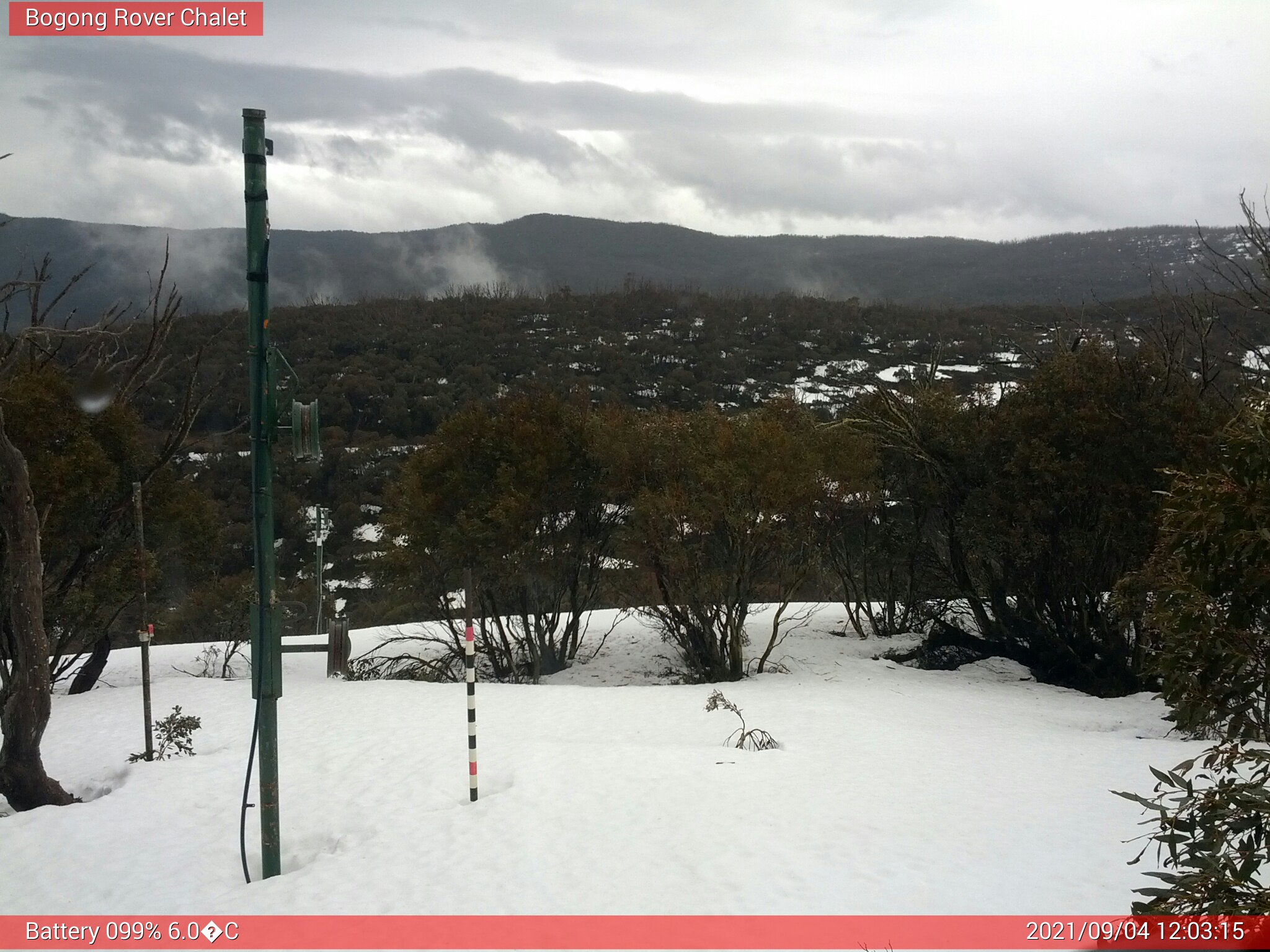 Bogong Web Cam 12:03pm Saturday 4th of September 2021