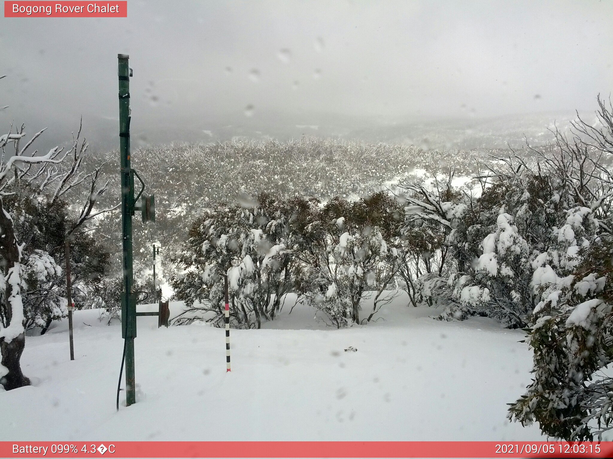 Bogong Web Cam 12:03pm Sunday 5th of September 2021