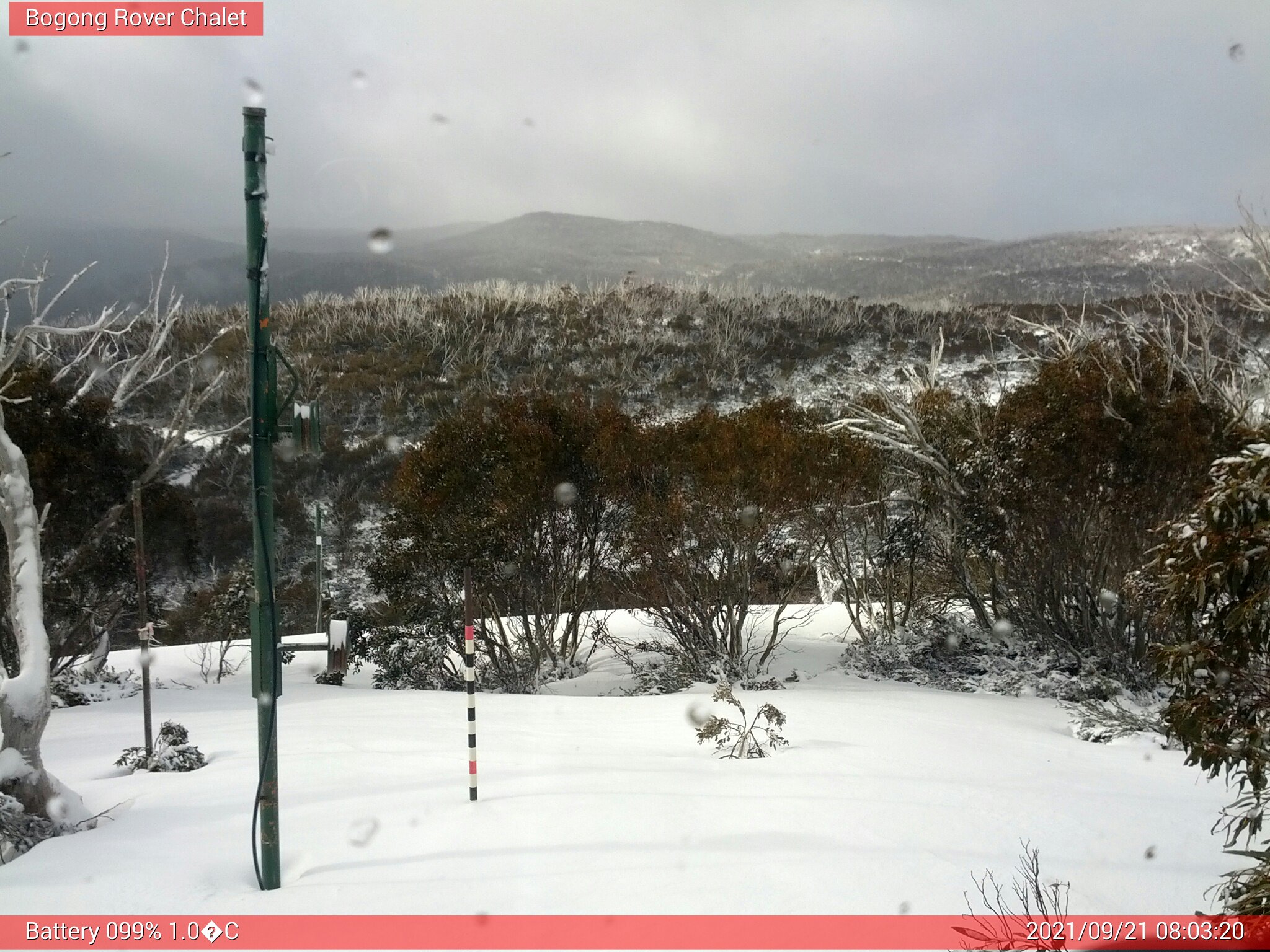 Bogong Web Cam 8:03am Tuesday 21st of September 2021