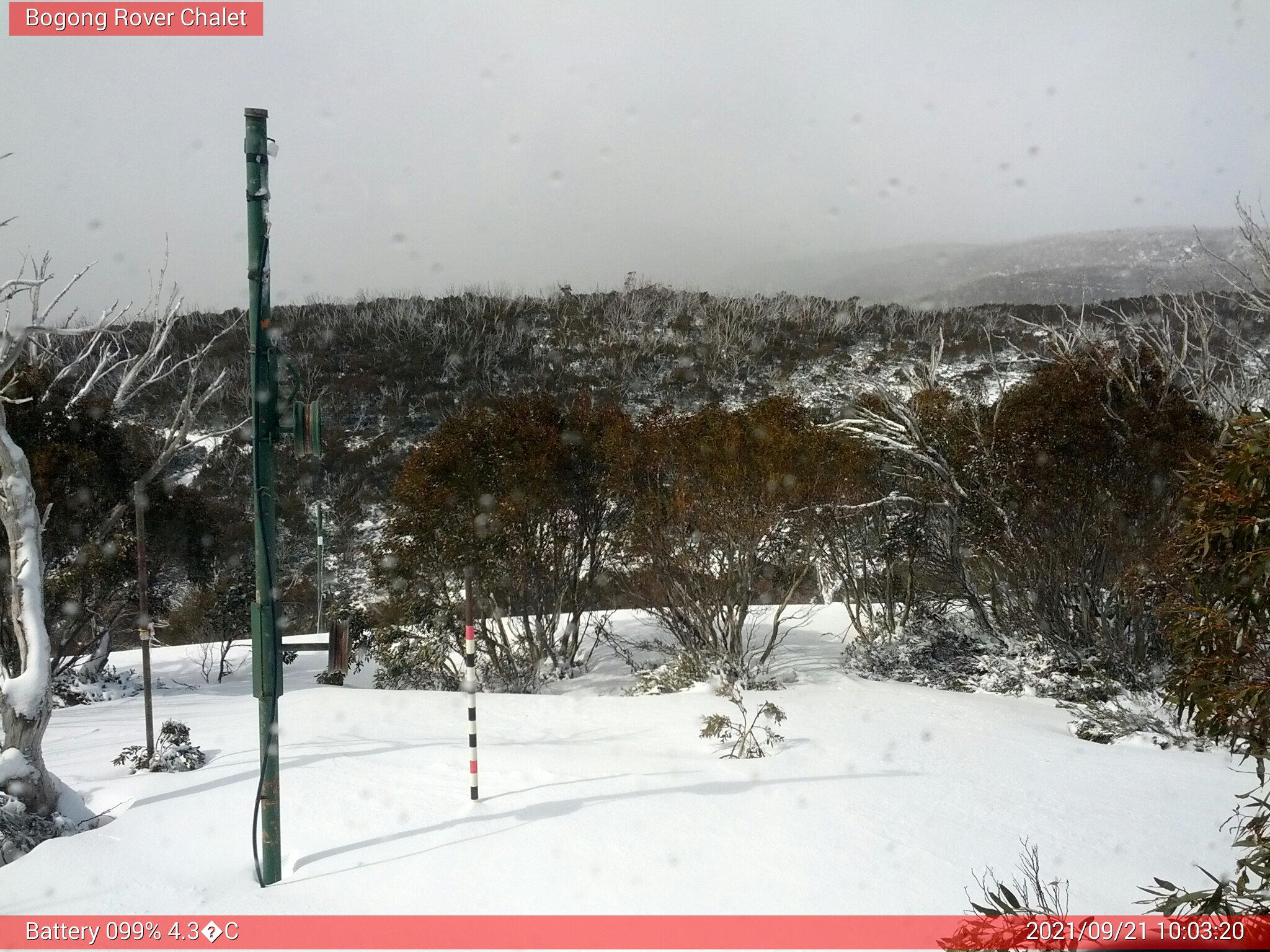 Bogong Web Cam 10:03am Tuesday 21st of September 2021