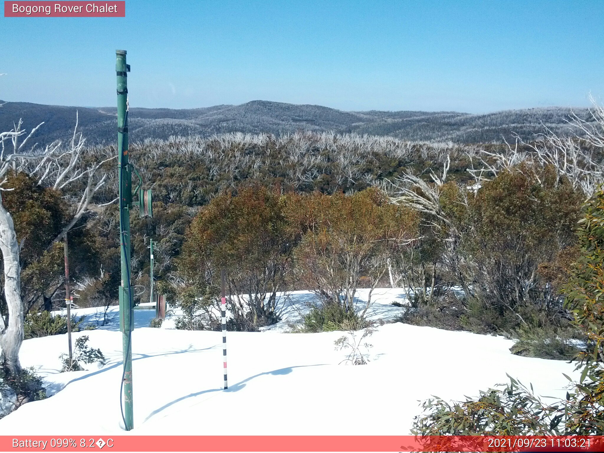 Bogong Web Cam 11:03am Thursday 23rd of September 2021