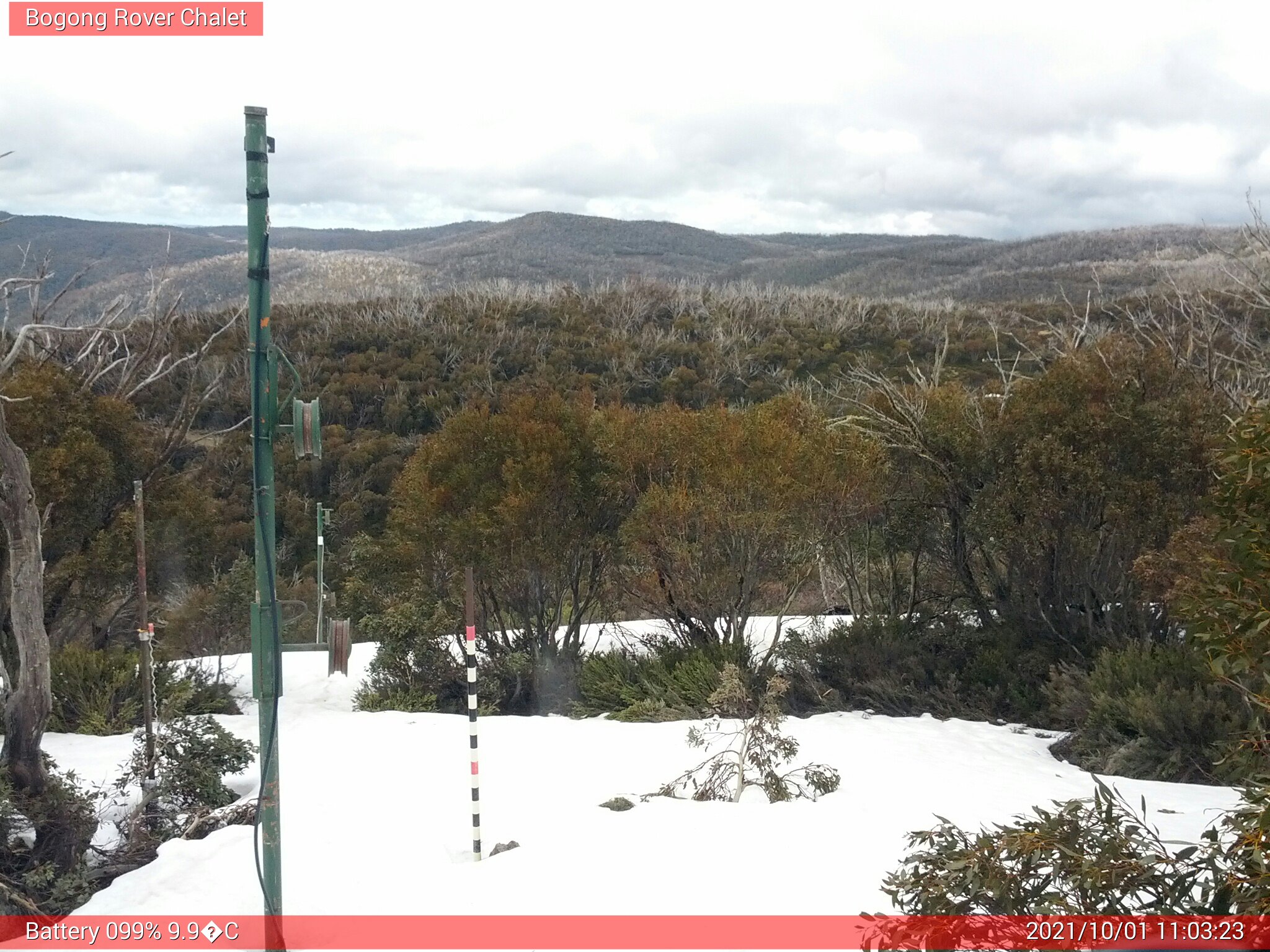 Bogong Web Cam 11:03am Friday 1st of October 2021