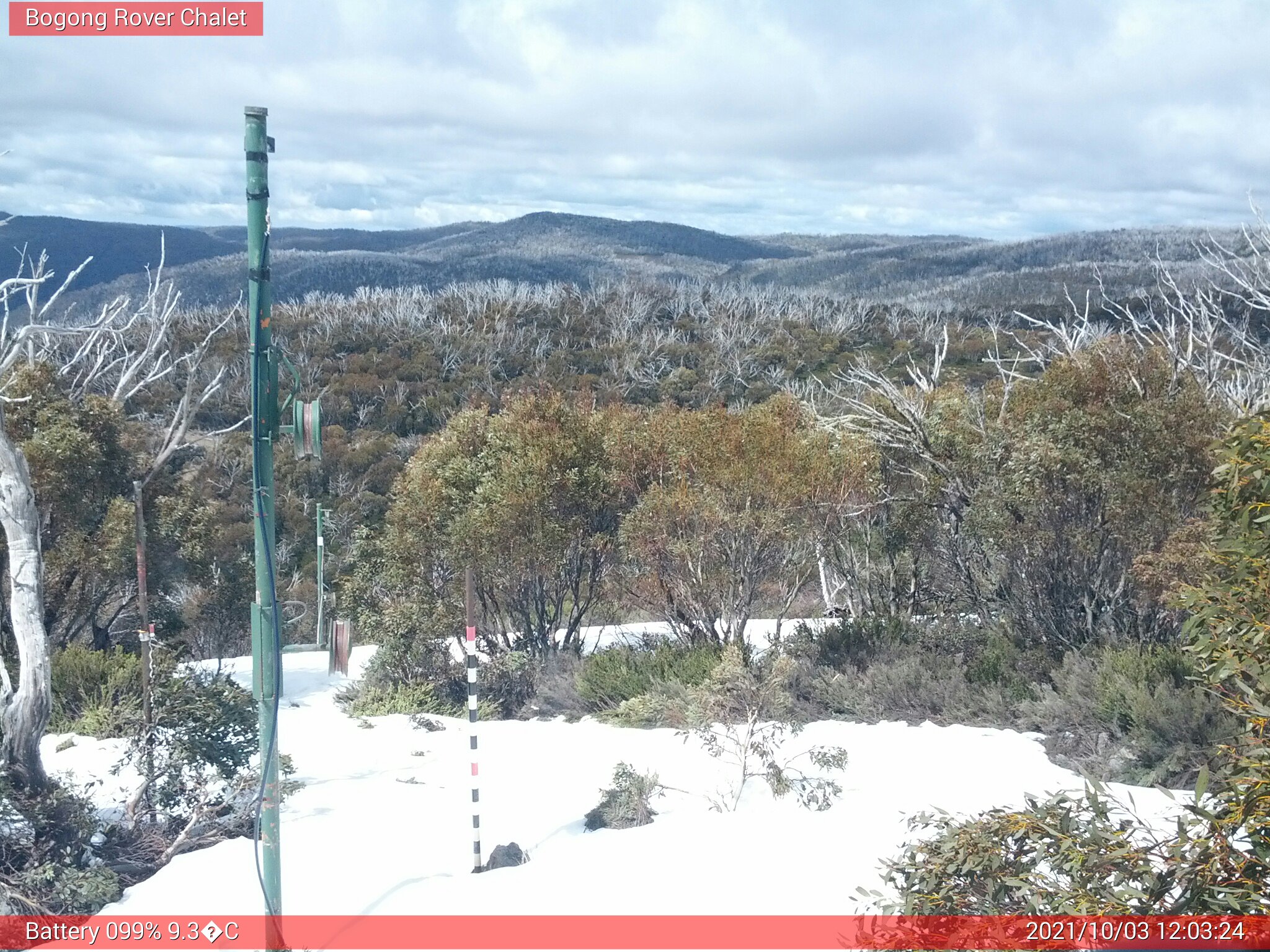 Bogong Web Cam 12:03pm Sunday 3rd of October 2021