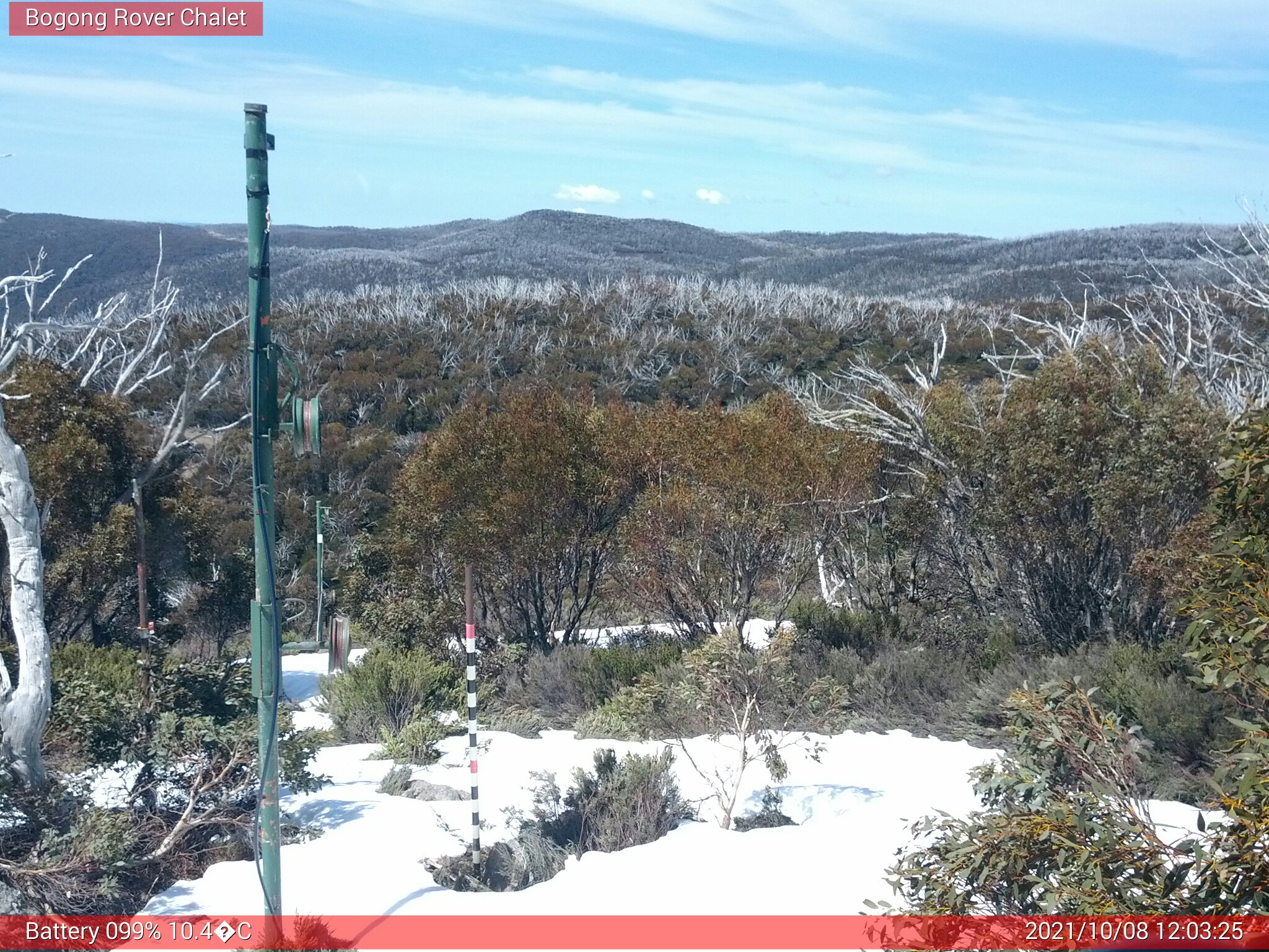 Bogong Web Cam 12:03pm Friday 8th of October 2021