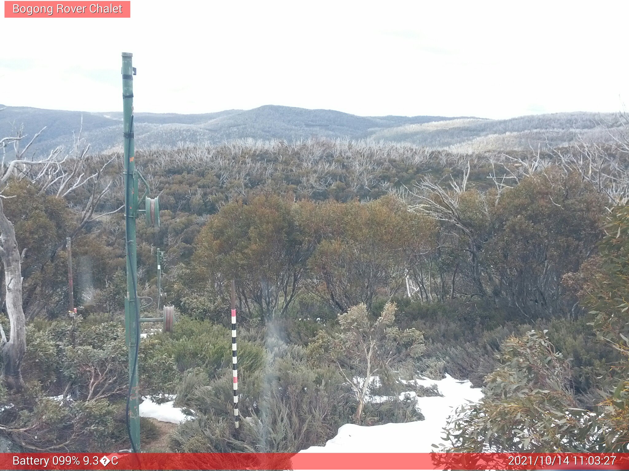 Bogong Web Cam 11:03am Thursday 14th of October 2021