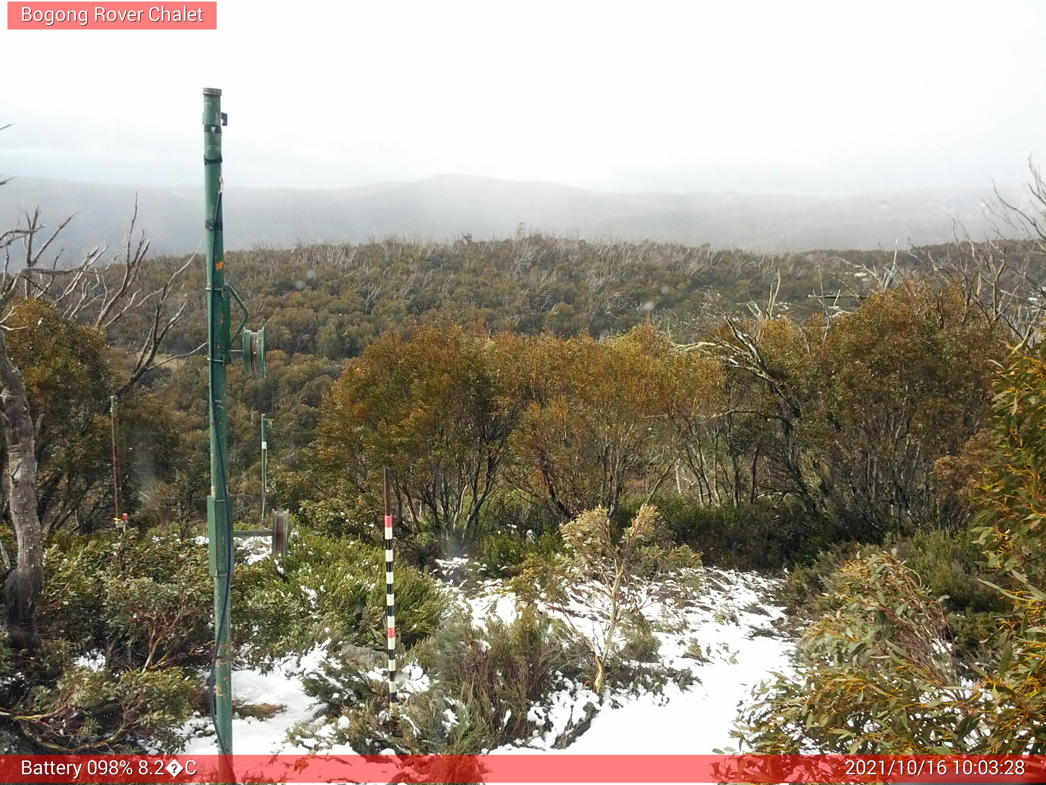 Bogong Web Cam 10:03am Saturday 16th of October 2021