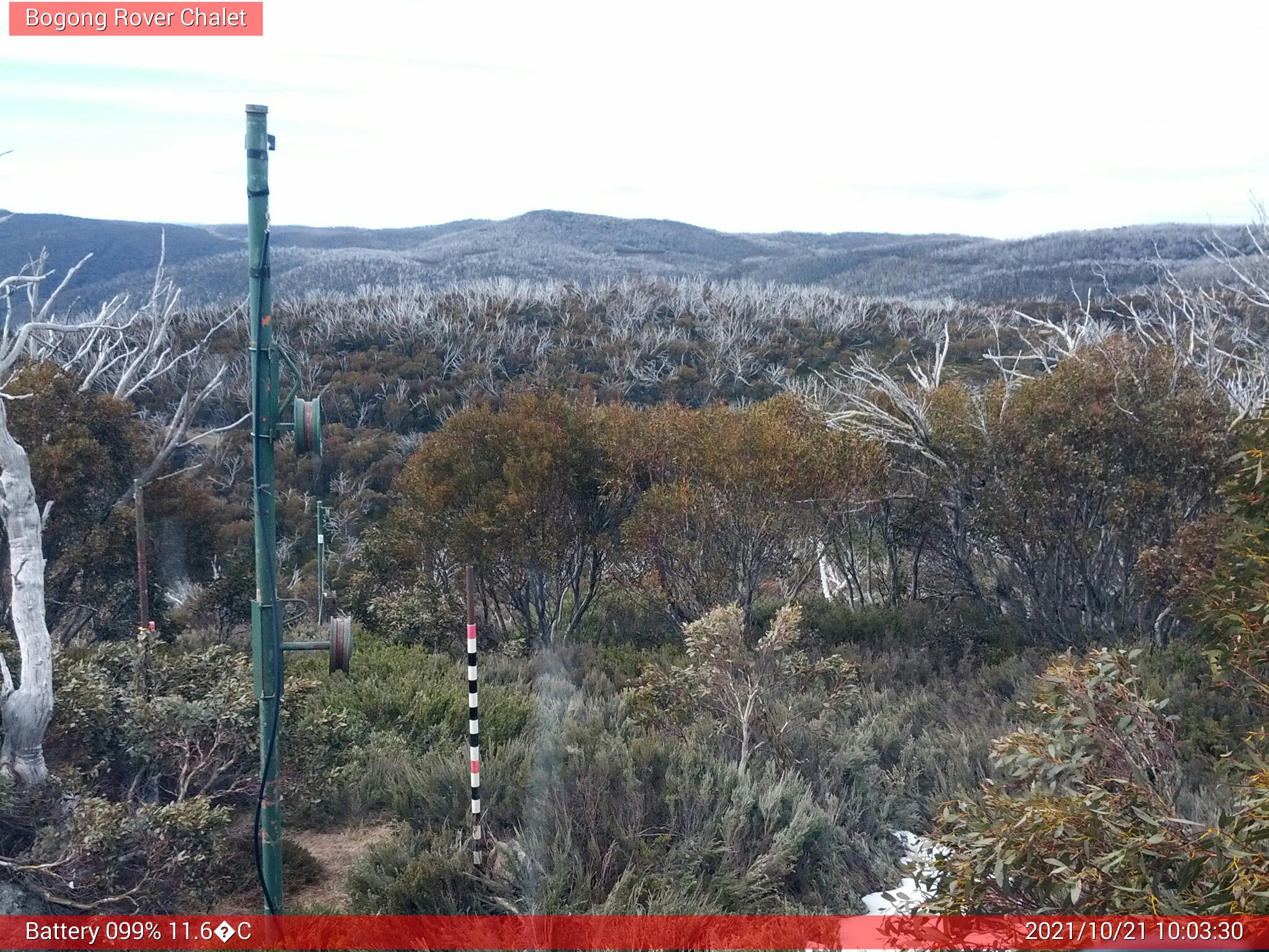 Bogong Web Cam 10:03am Thursday 21st of October 2021