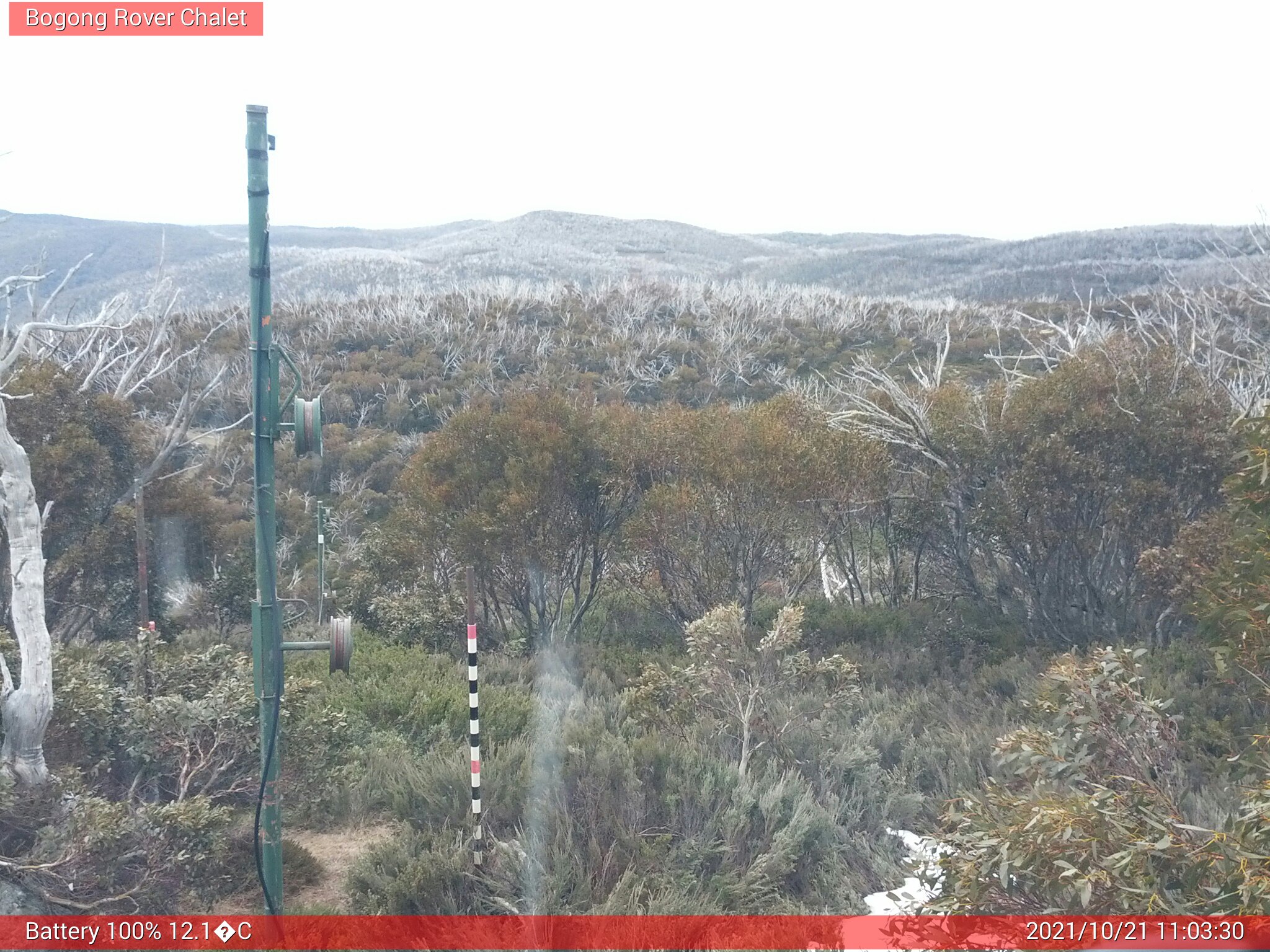 Bogong Web Cam 11:03am Thursday 21st of October 2021