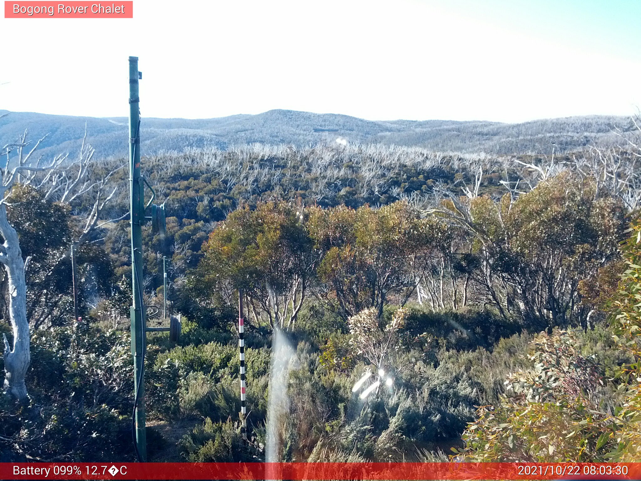 Bogong Web Cam 8:03am Friday 22nd of October 2021