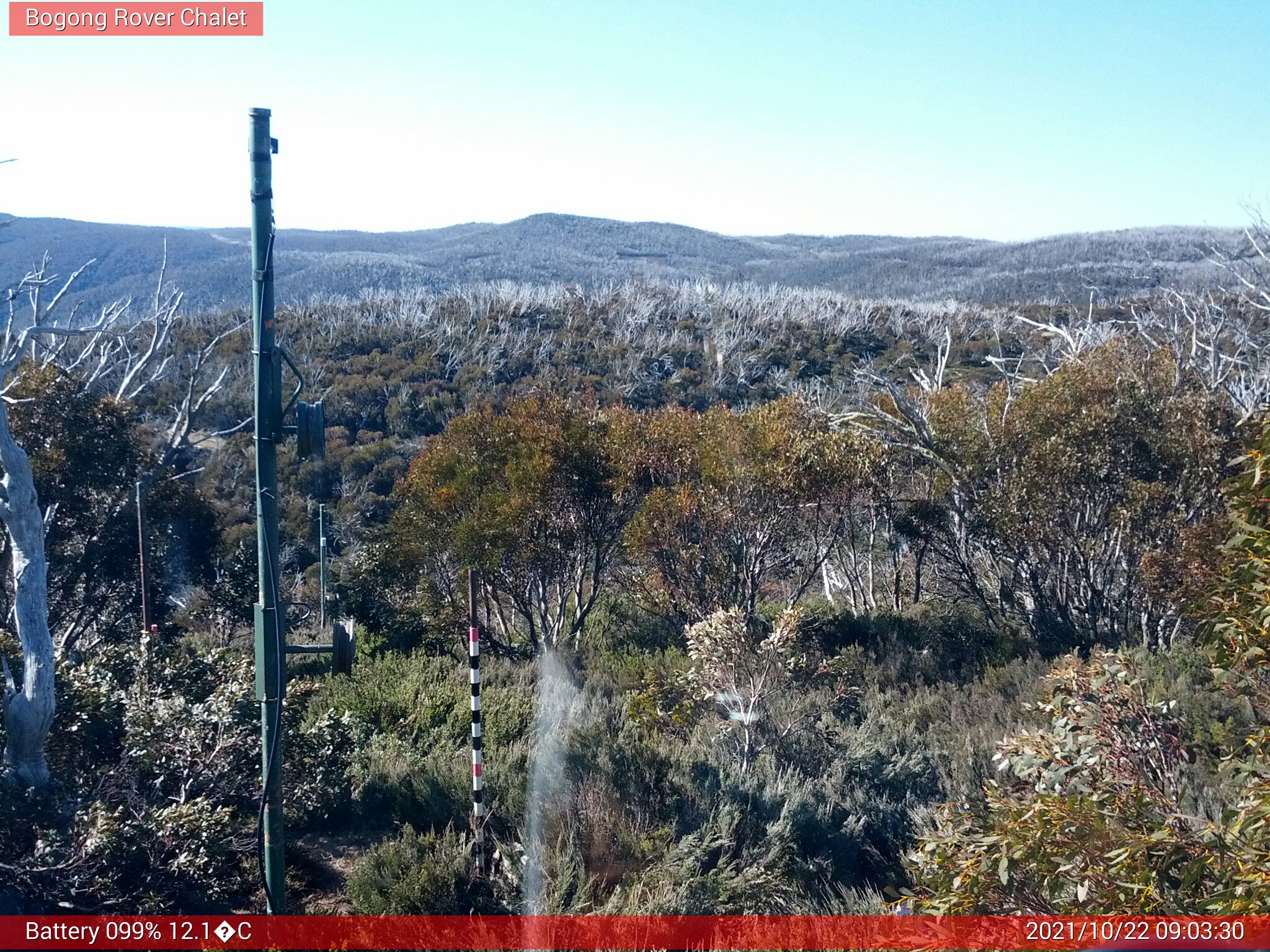 Bogong Web Cam 9:03am Friday 22nd of October 2021