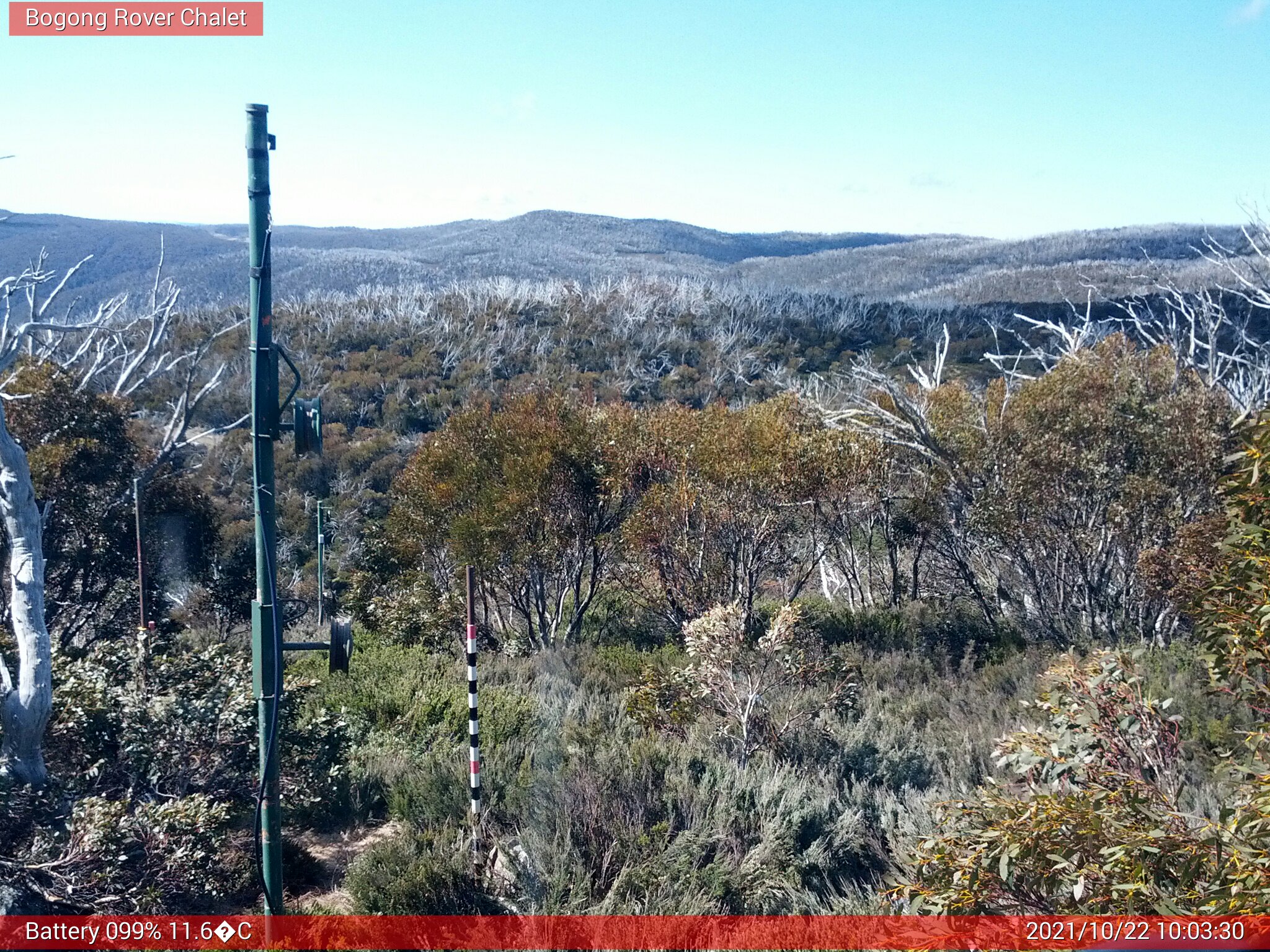 Bogong Web Cam 10:03am Friday 22nd of October 2021