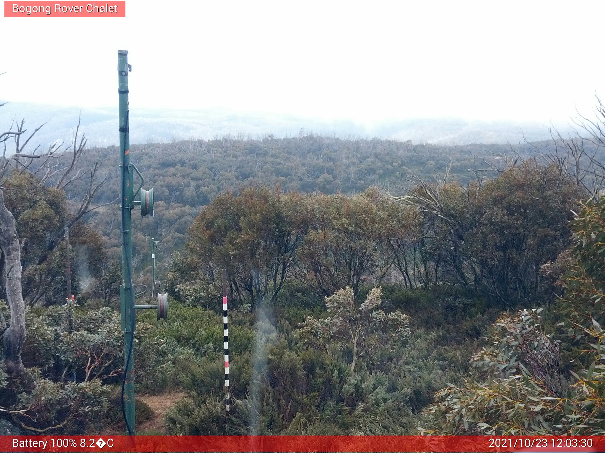 Bogong Web Cam 12:03pm Saturday 23rd of October 2021