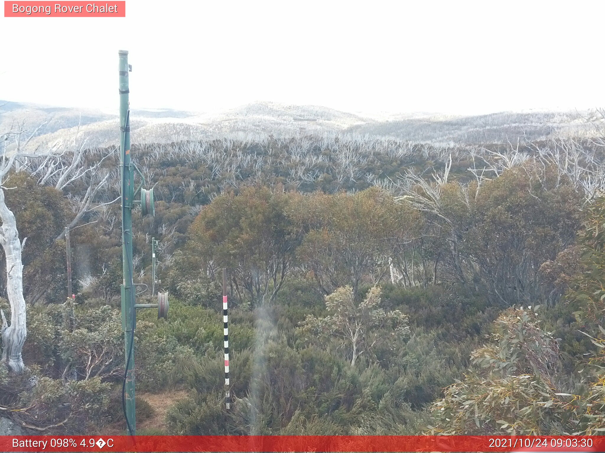 Bogong Web Cam 9:03am Sunday 24th of October 2021