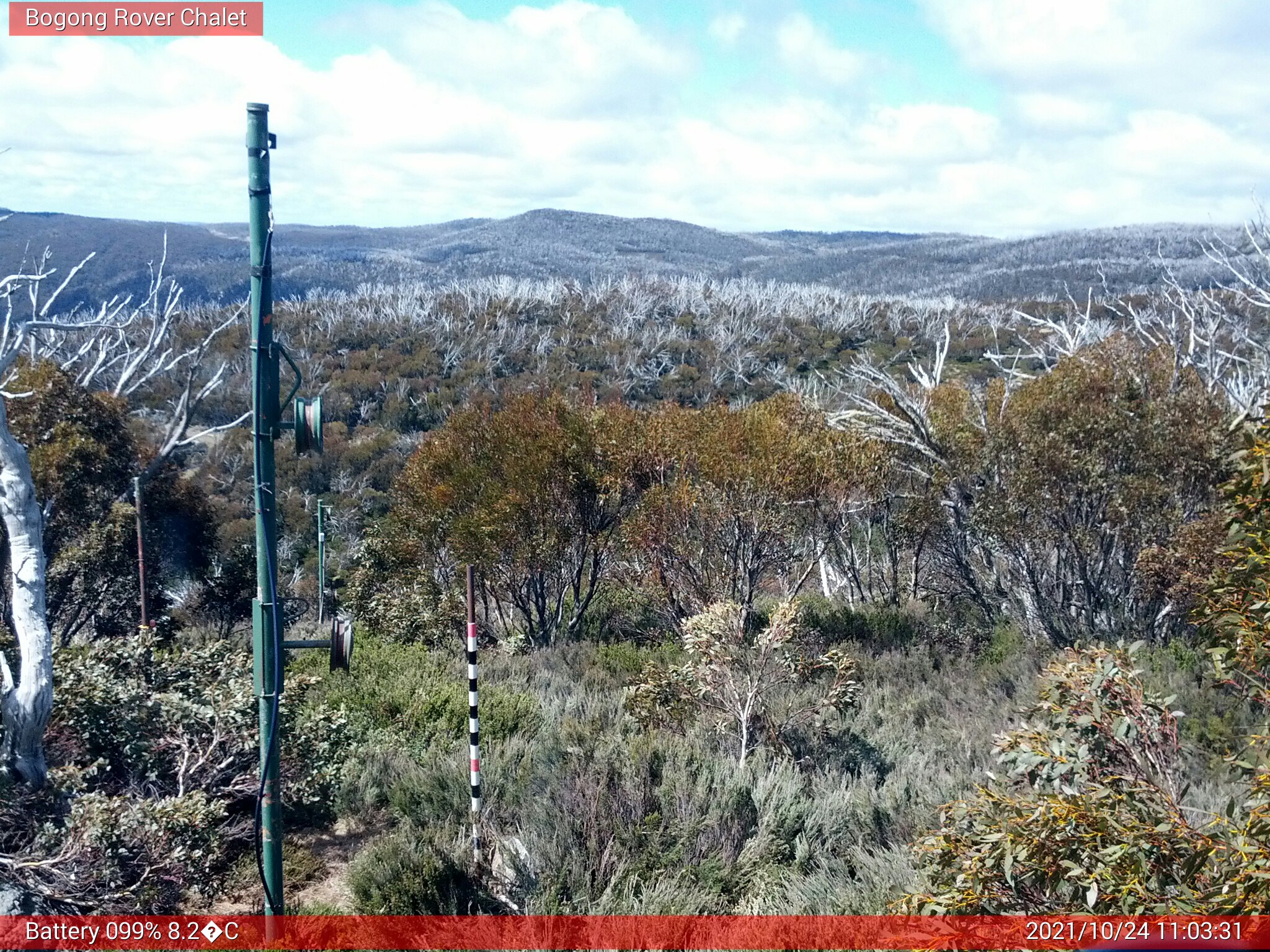 Bogong Web Cam 11:03am Sunday 24th of October 2021