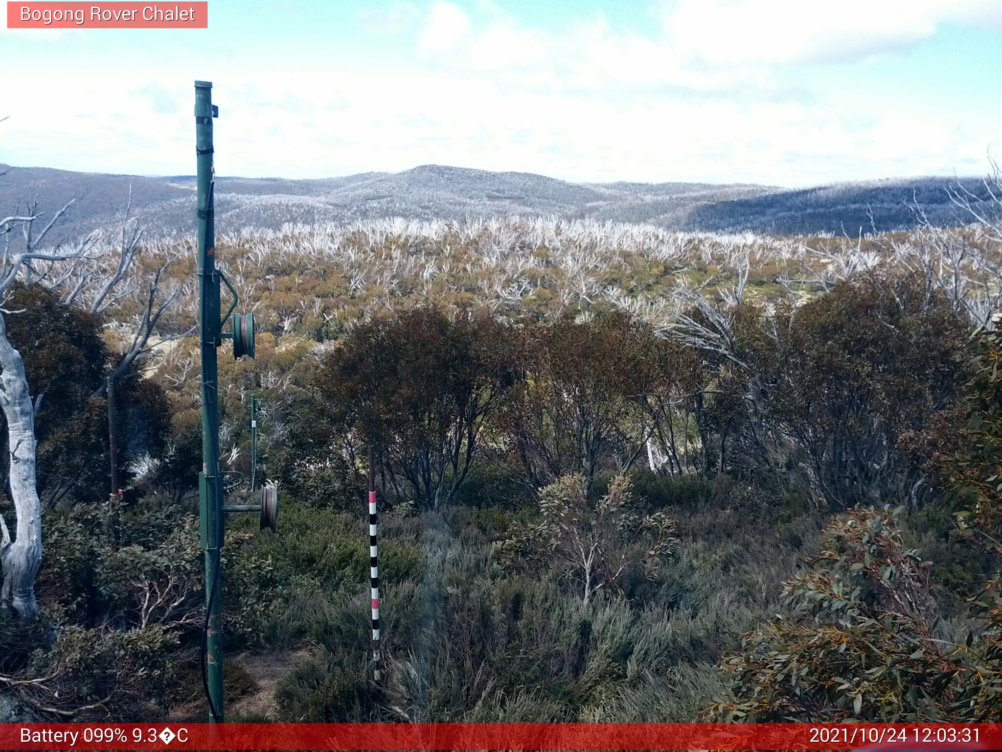 Bogong Web Cam 12:03pm Sunday 24th of October 2021