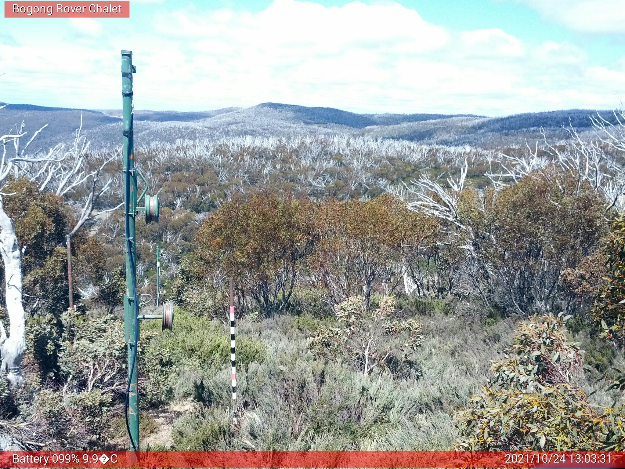 Bogong Web Cam 1:03pm Sunday 24th of October 2021