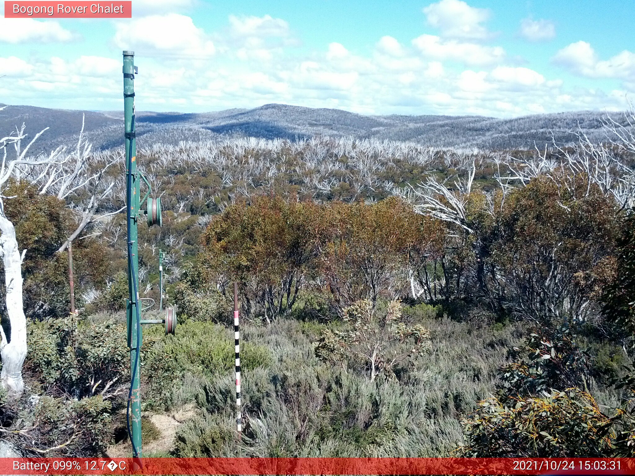 Bogong Web Cam 3:03pm Sunday 24th of October 2021