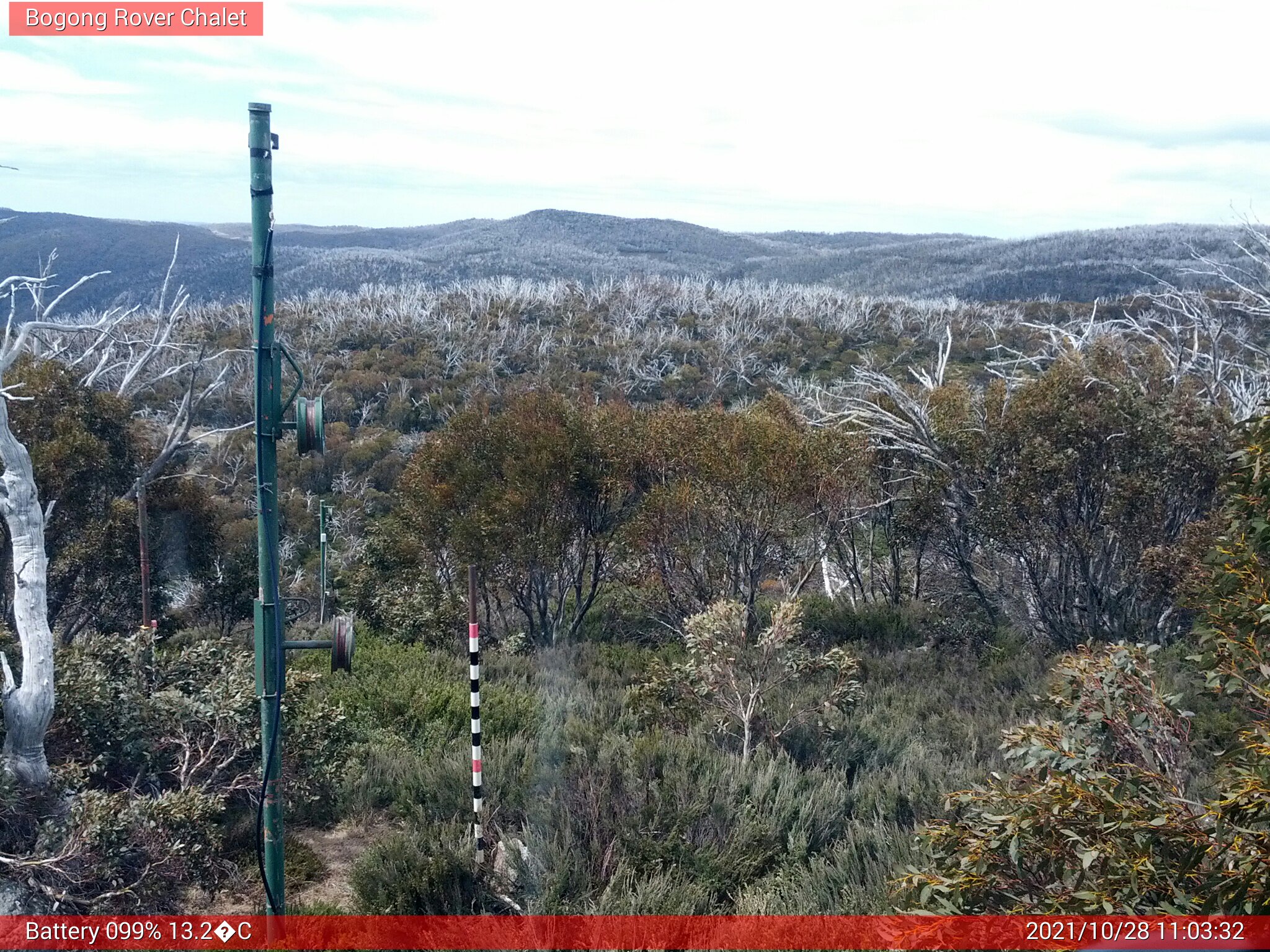 Bogong Web Cam 11:03am Thursday 28th of October 2021