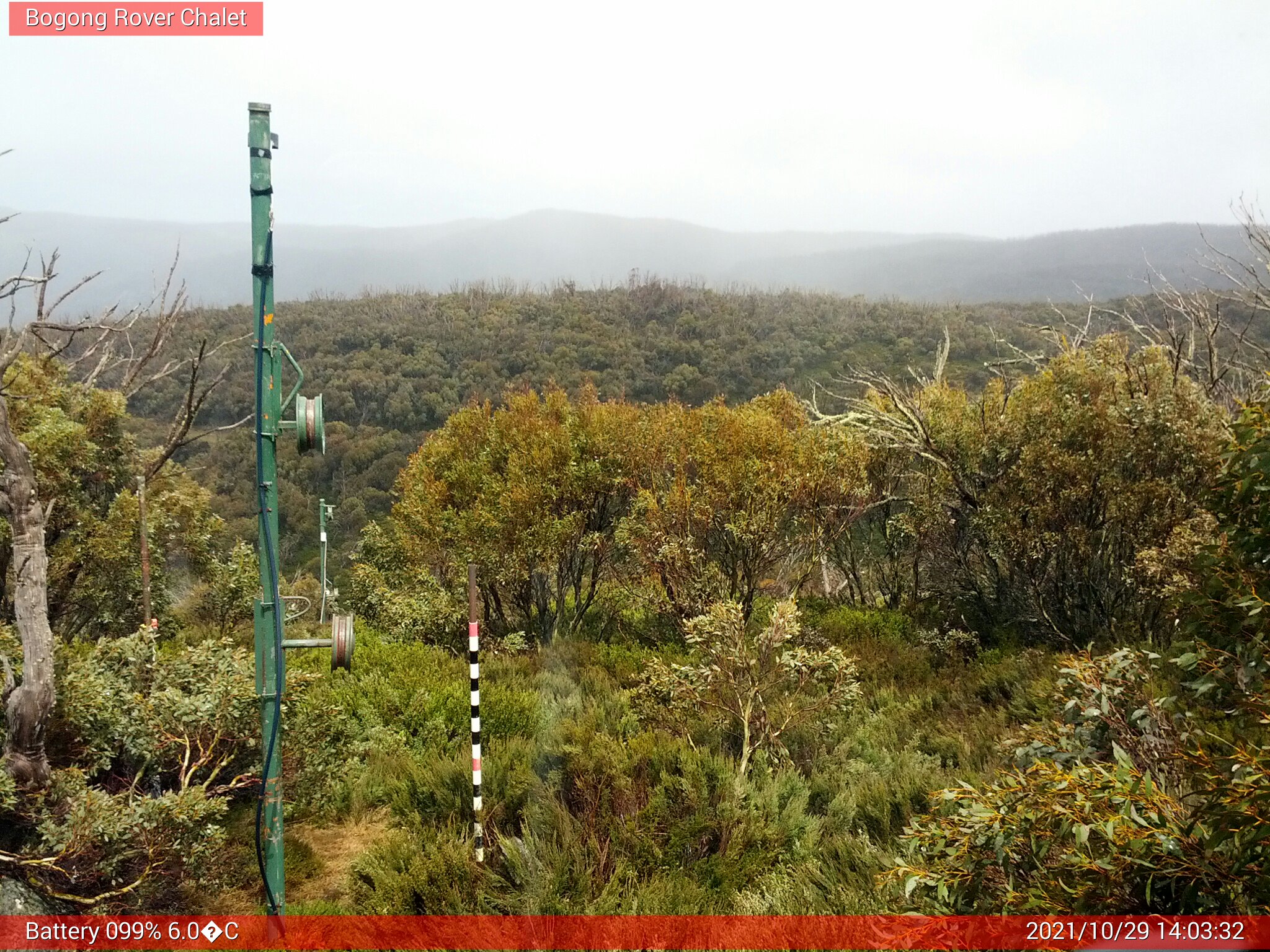 Bogong Web Cam 2:03pm Friday 29th of October 2021