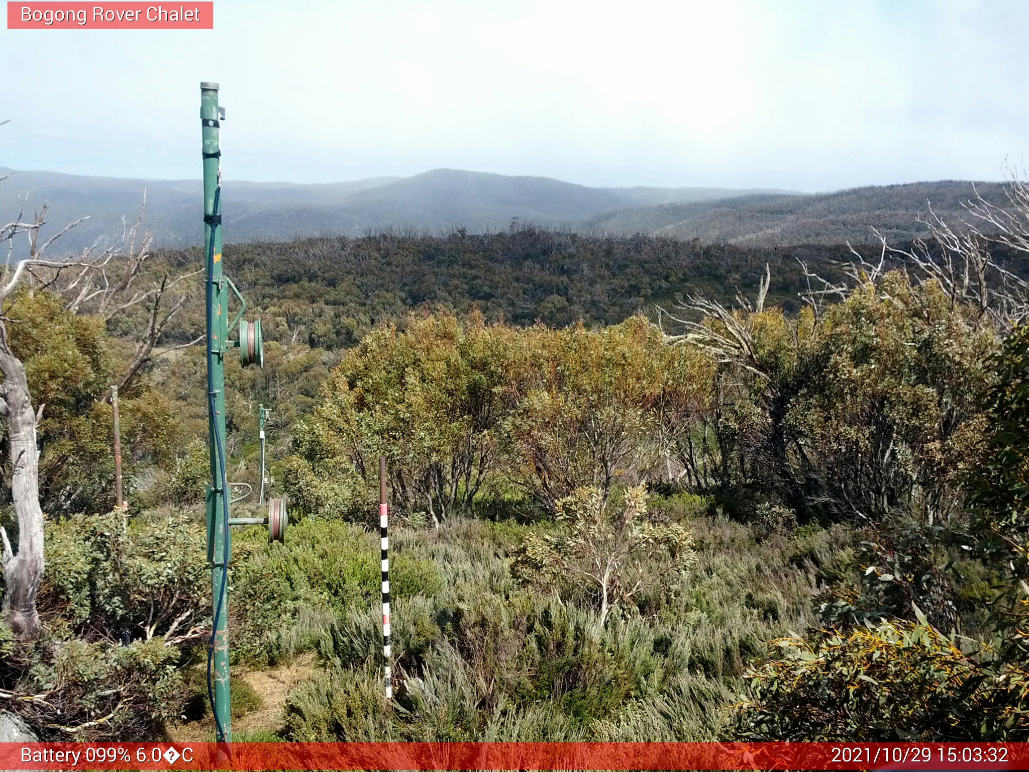 Bogong Web Cam 3:03pm Friday 29th of October 2021