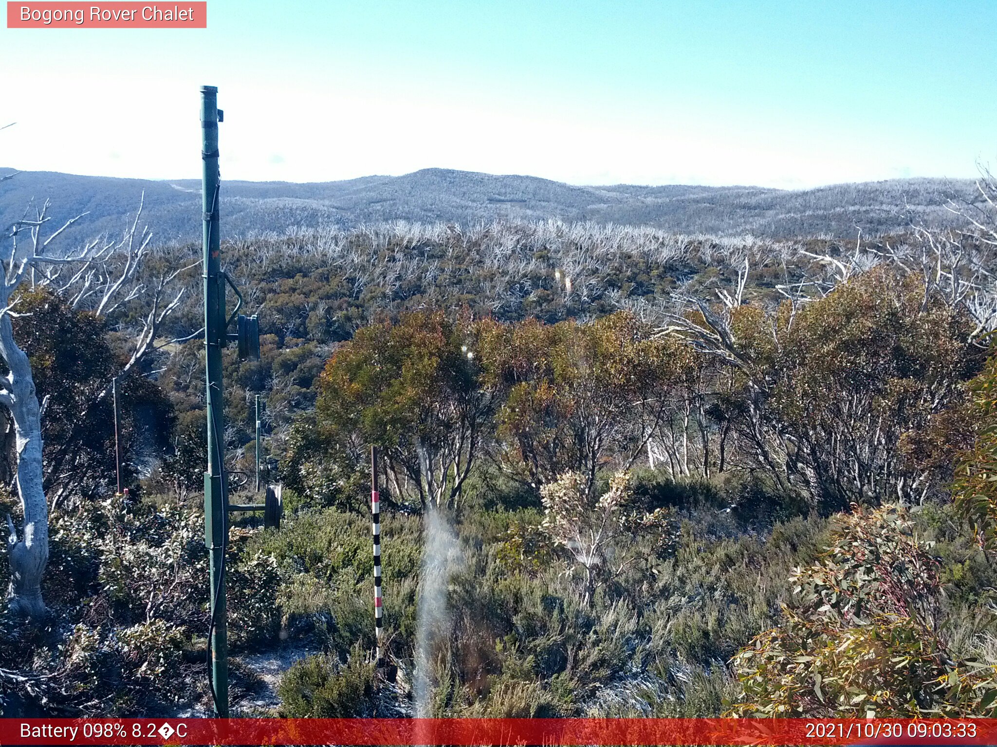 Bogong Web Cam 9:03am Saturday 30th of October 2021