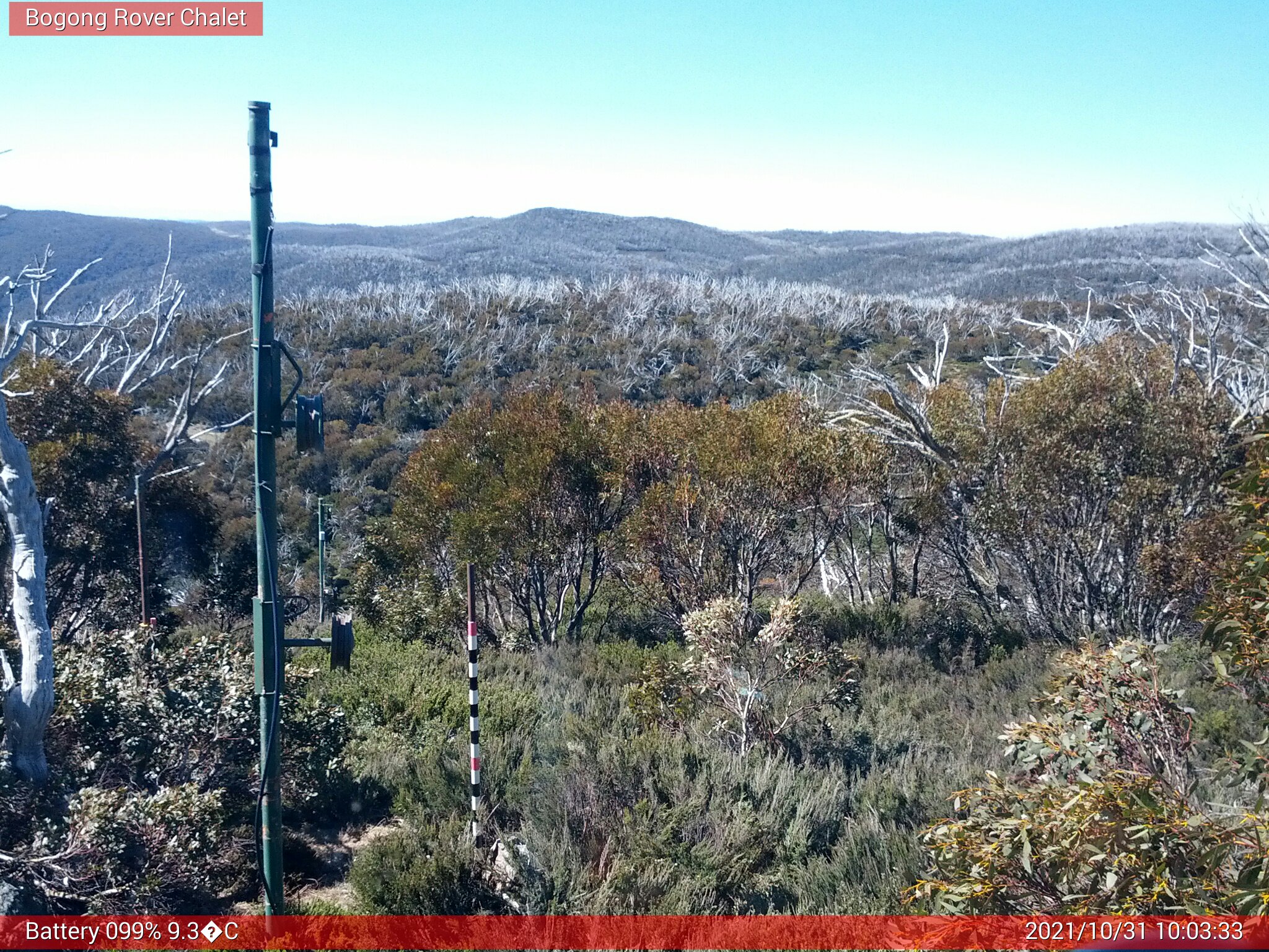 Bogong Web Cam 10:03am Sunday 31st of October 2021