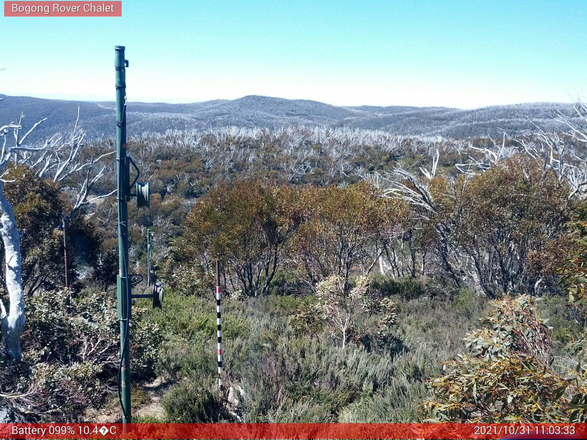 Bogong Web Cam 11:03am Sunday 31st of October 2021