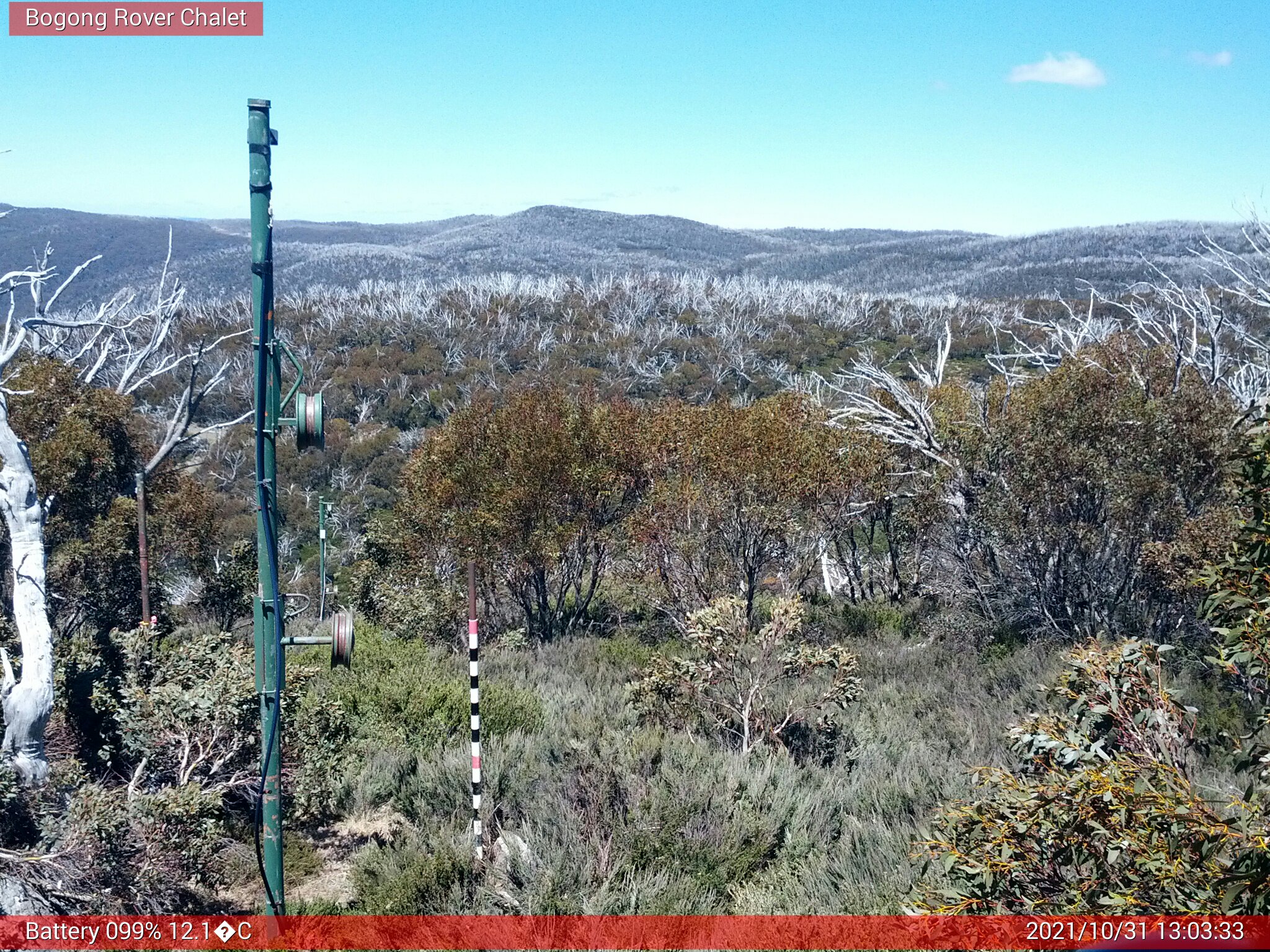 Bogong Web Cam 1:03pm Sunday 31st of October 2021