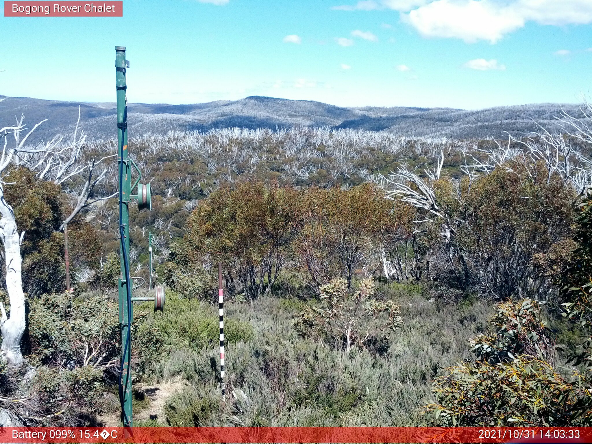 Bogong Web Cam 2:03pm Sunday 31st of October 2021